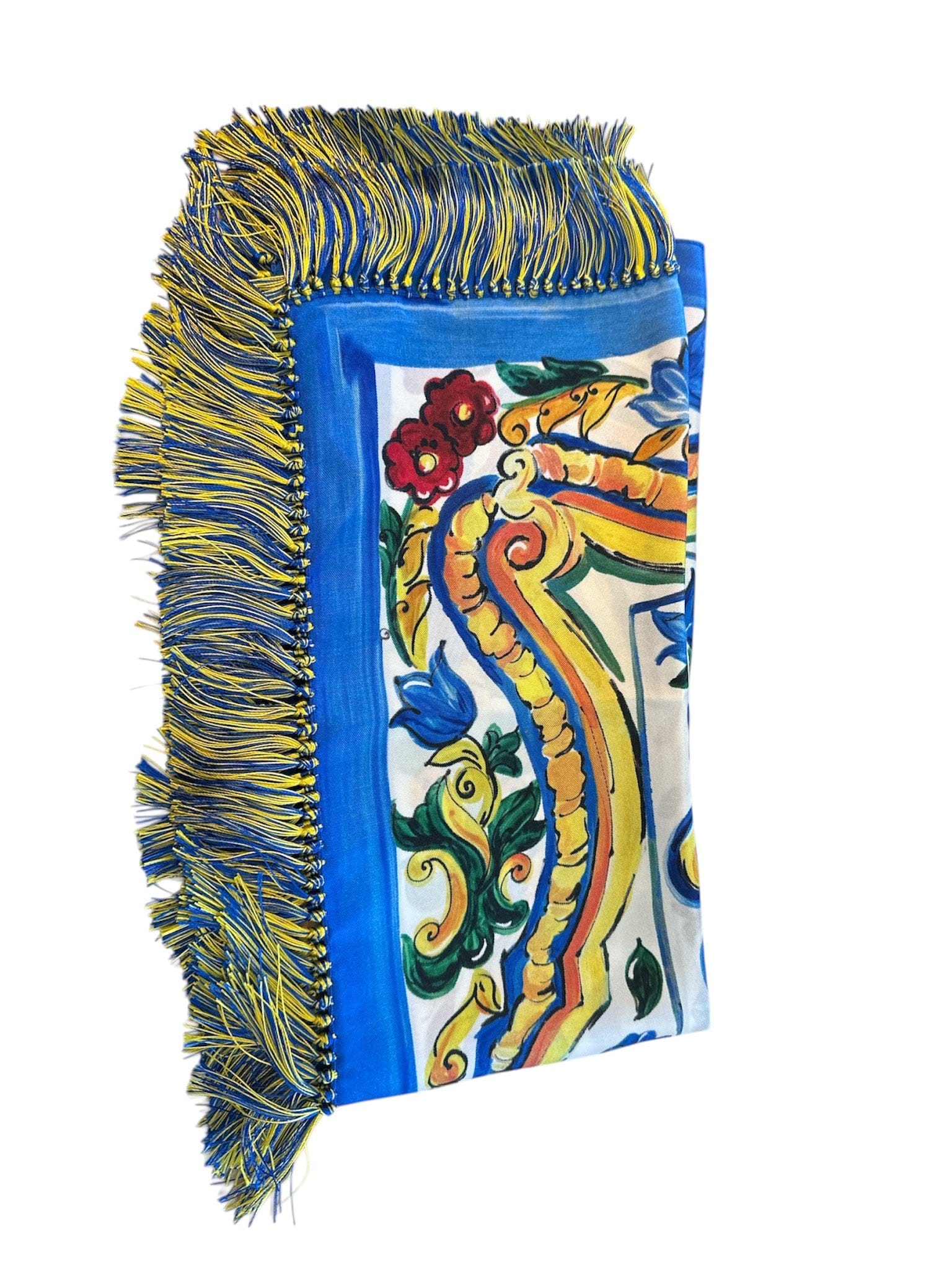 Dolce & Gabbana Scarf Multicolour Majolica Print DG1906A