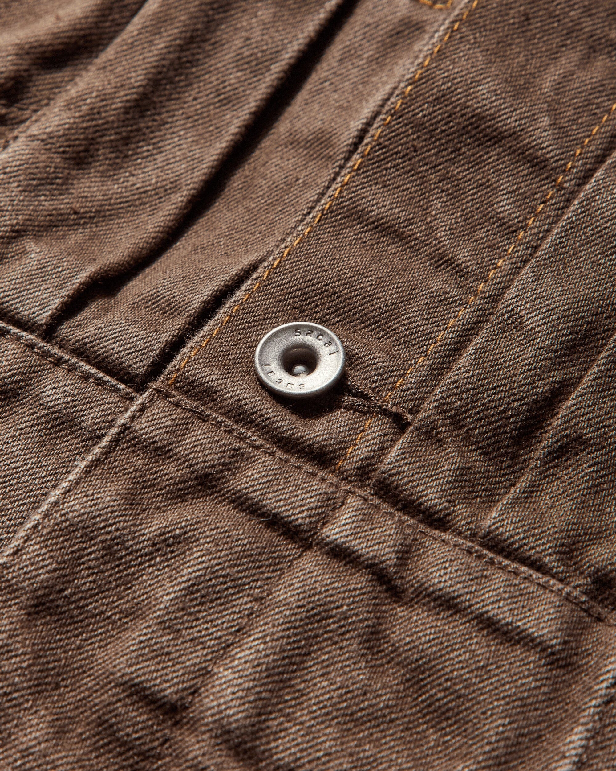 Sacai Men's Denim Jacket Brown