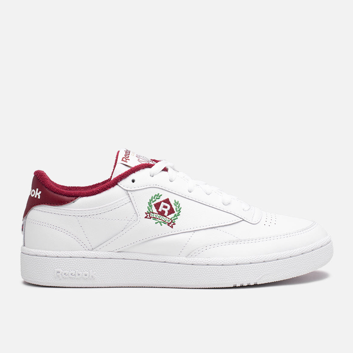 Reebok CLUB C 85 - WHITE / BURGUNDY