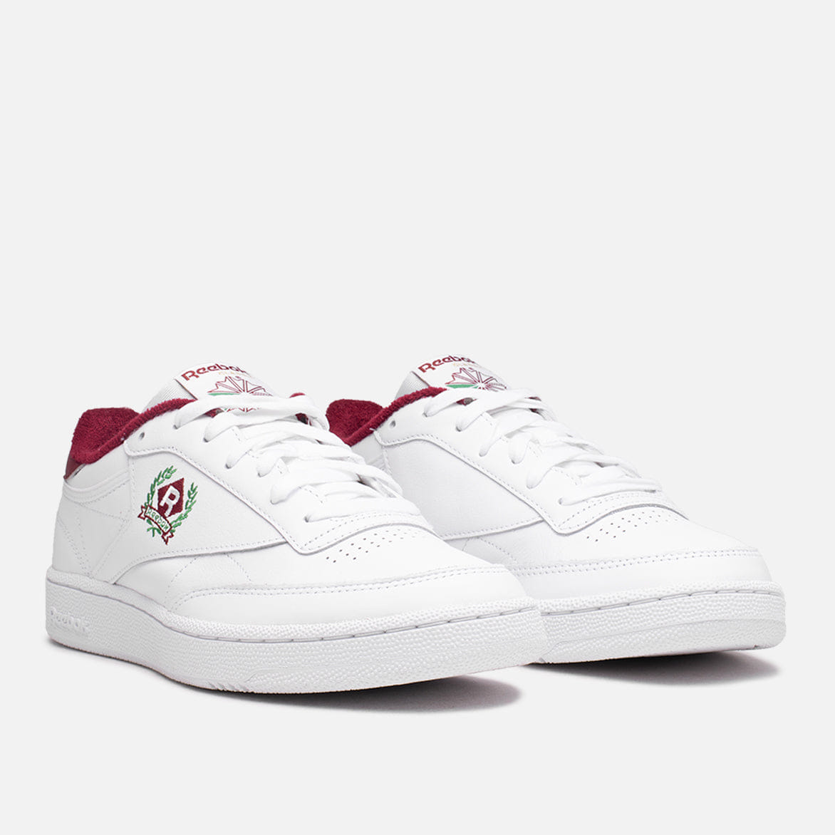 Reebok CLUB C 85 - WHITE / BURGUNDY