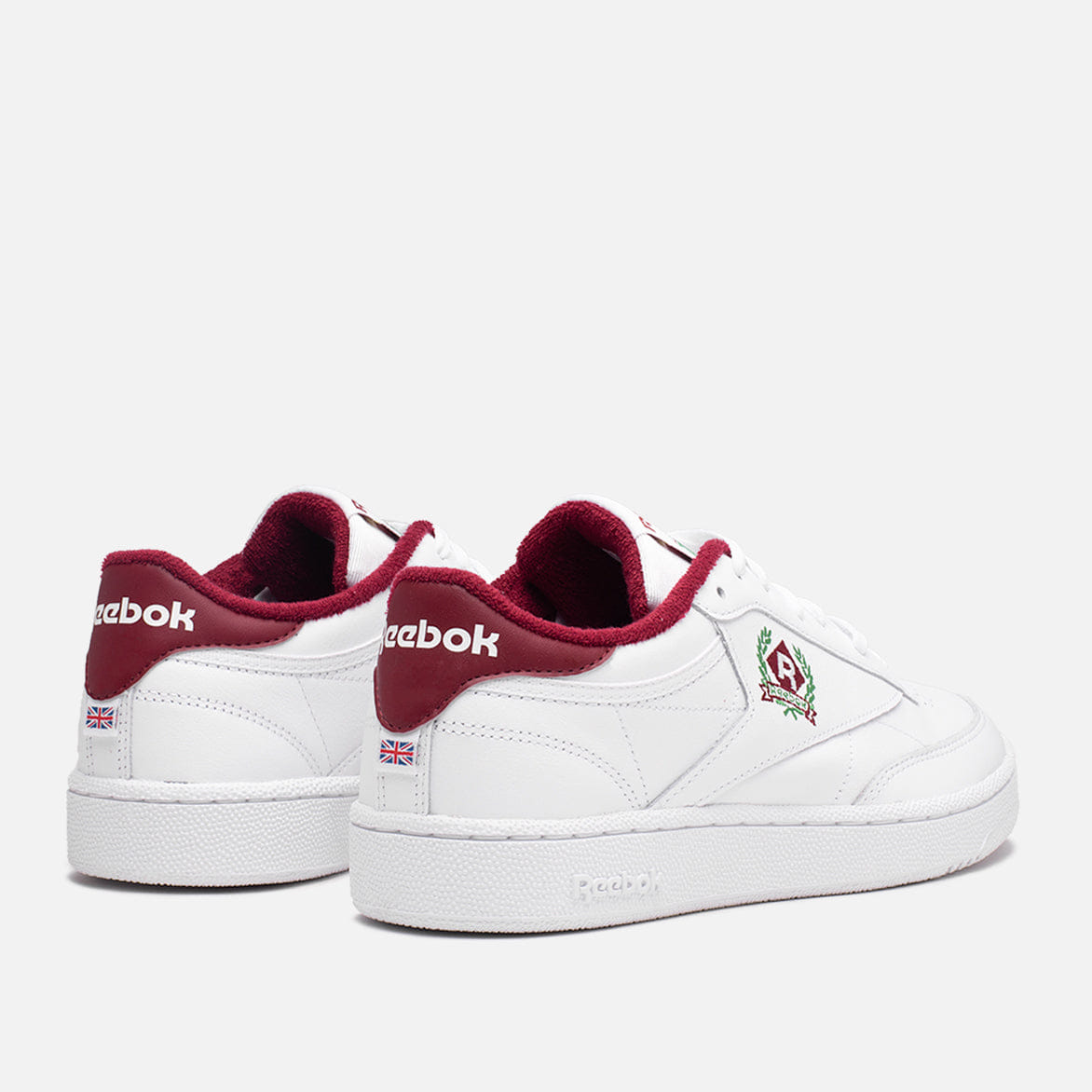 Reebok CLUB C 85 - WHITE / BURGUNDY