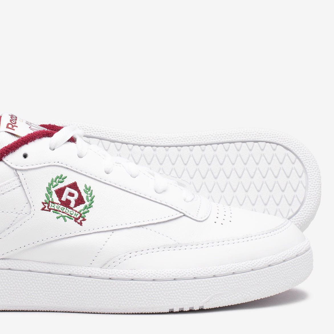 Reebok CLUB C 85 - WHITE / BURGUNDY