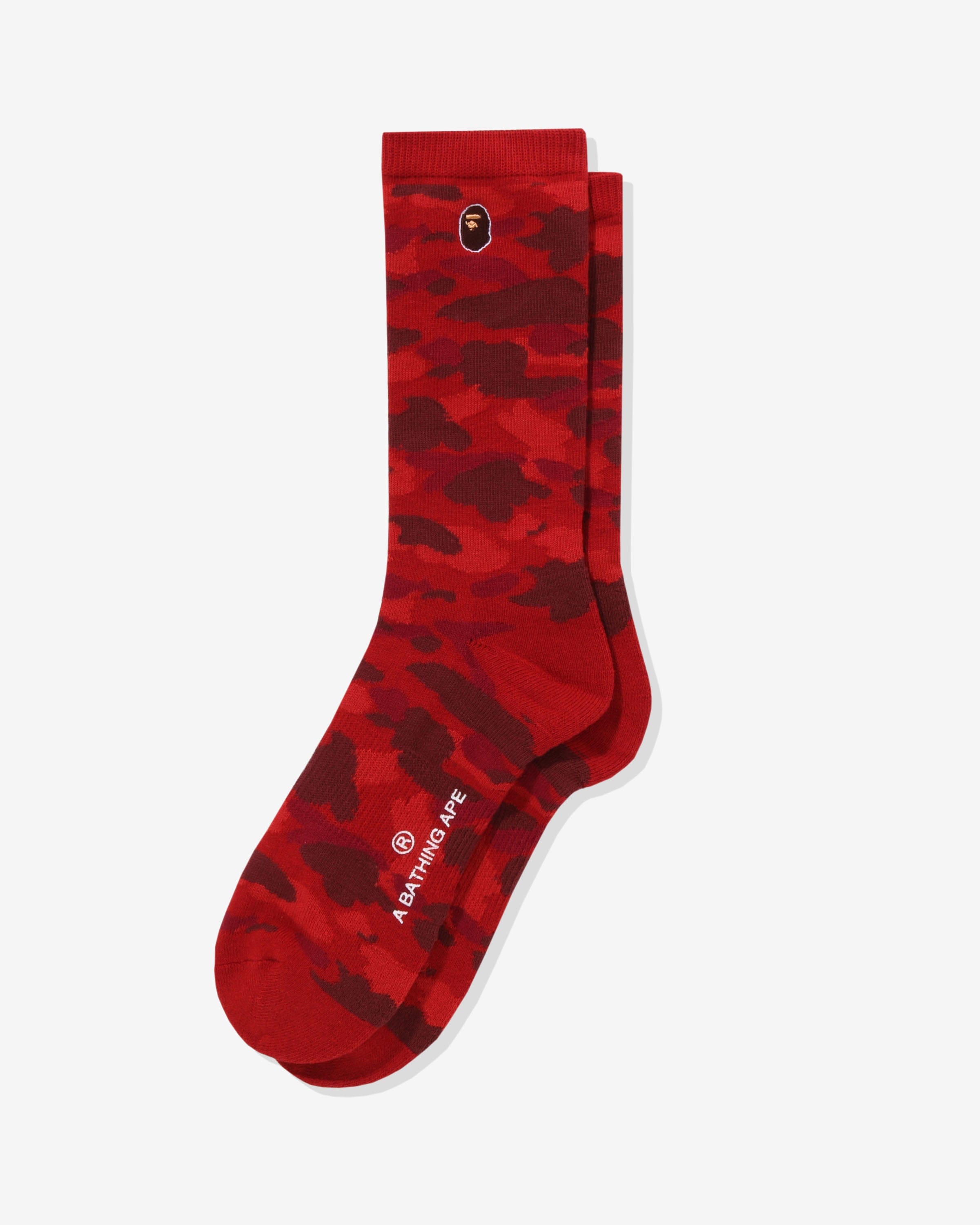 BAPE COLOR CAMO APE HEAD ONE POINT SOCKS
