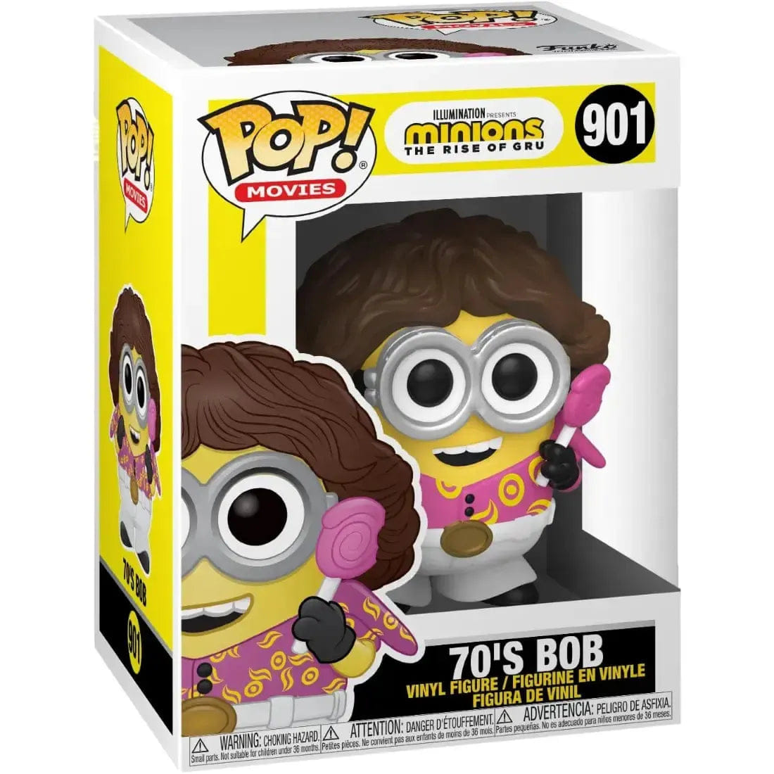 Funko Minions: The Rise of Gru - 70’s Bob Figure (3.75") - Funko - Pop! Movies Series (901)