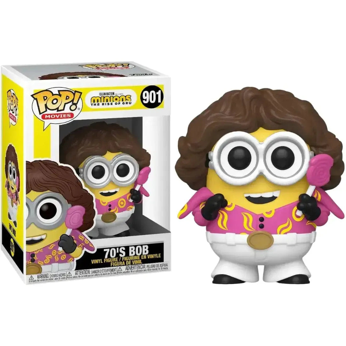 Funko Minions: The Rise of Gru - 70’s Bob Figure (3.75") - Funko - Pop! Movies Series (901)