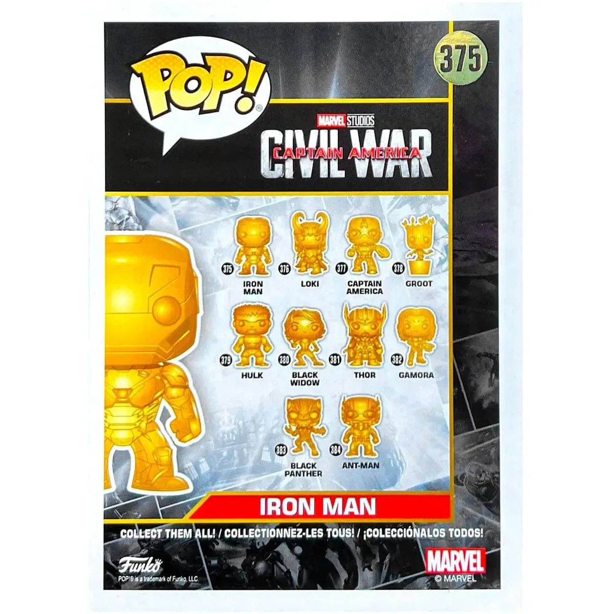 Funko Marvel Studios: The First Ten Years - Gold Iron - Man Bobble - Head Figure - Funko - Pop! Series (375)