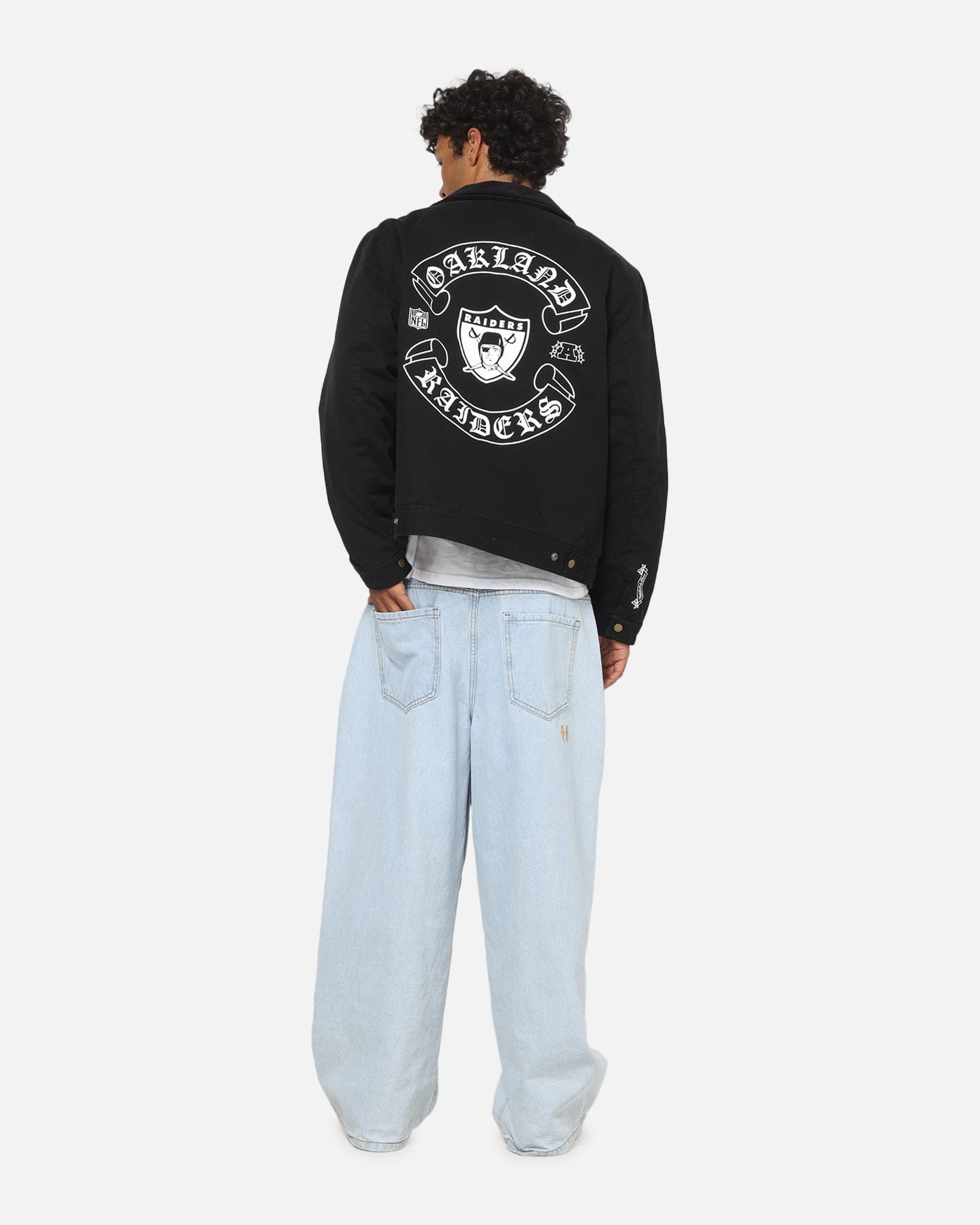 Mitchell & NESS Las Vegas Raiders Workwear Jacket Washed Black