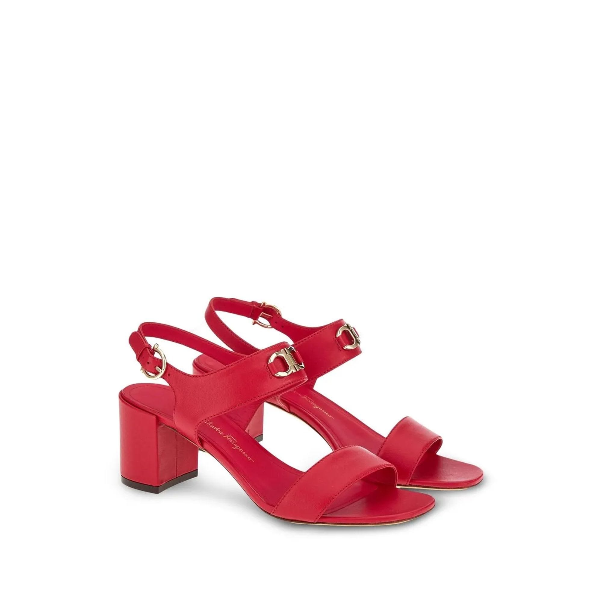 Ferragamo Gancini - Plaque Block - Heel Sandals