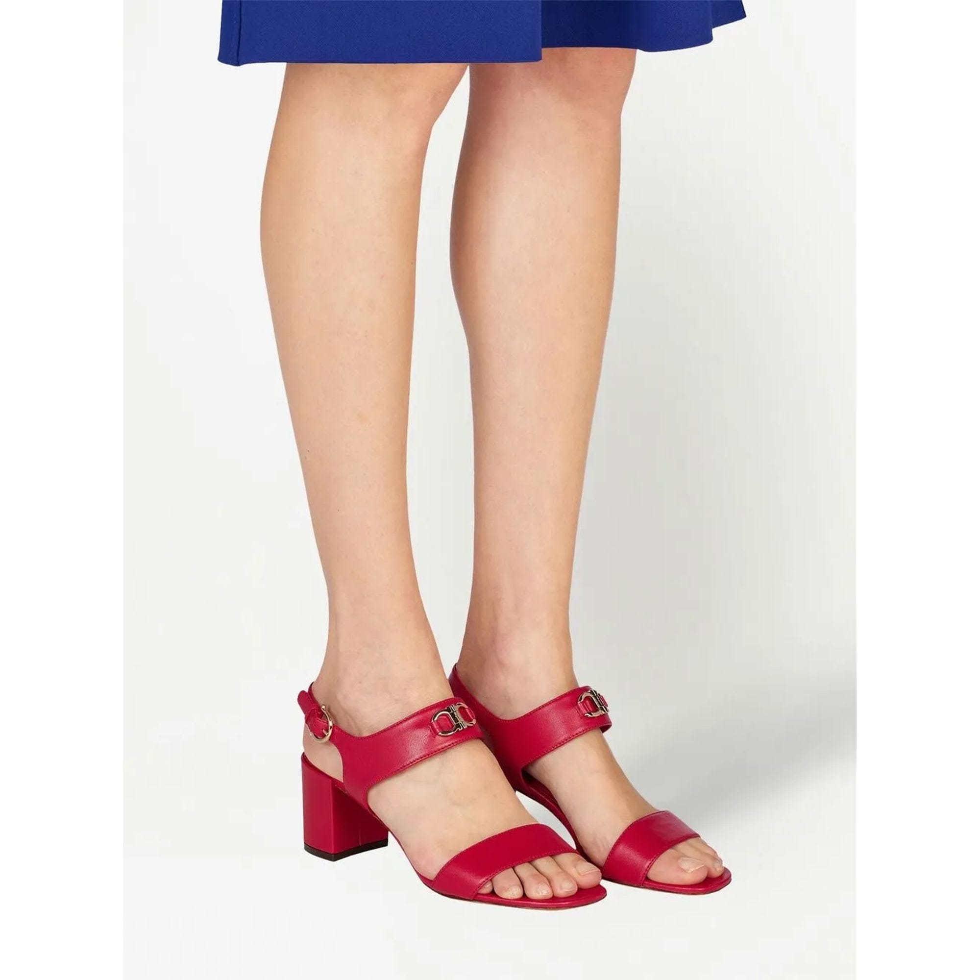 Ferragamo Gancini - Plaque Block - Heel Sandals