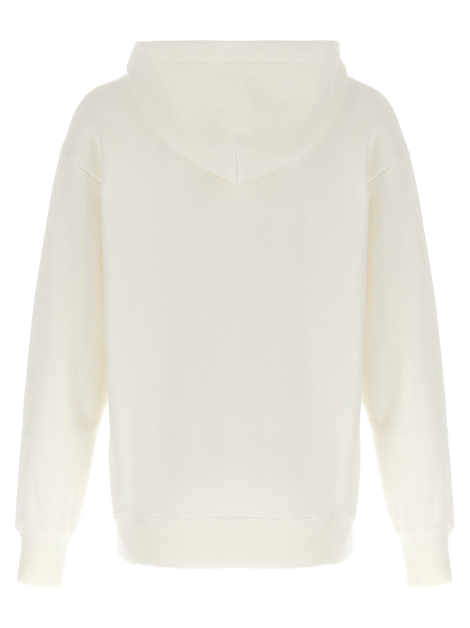 Valentino Garavani Logo - Print Brushed Cotton Hoodie — Cream