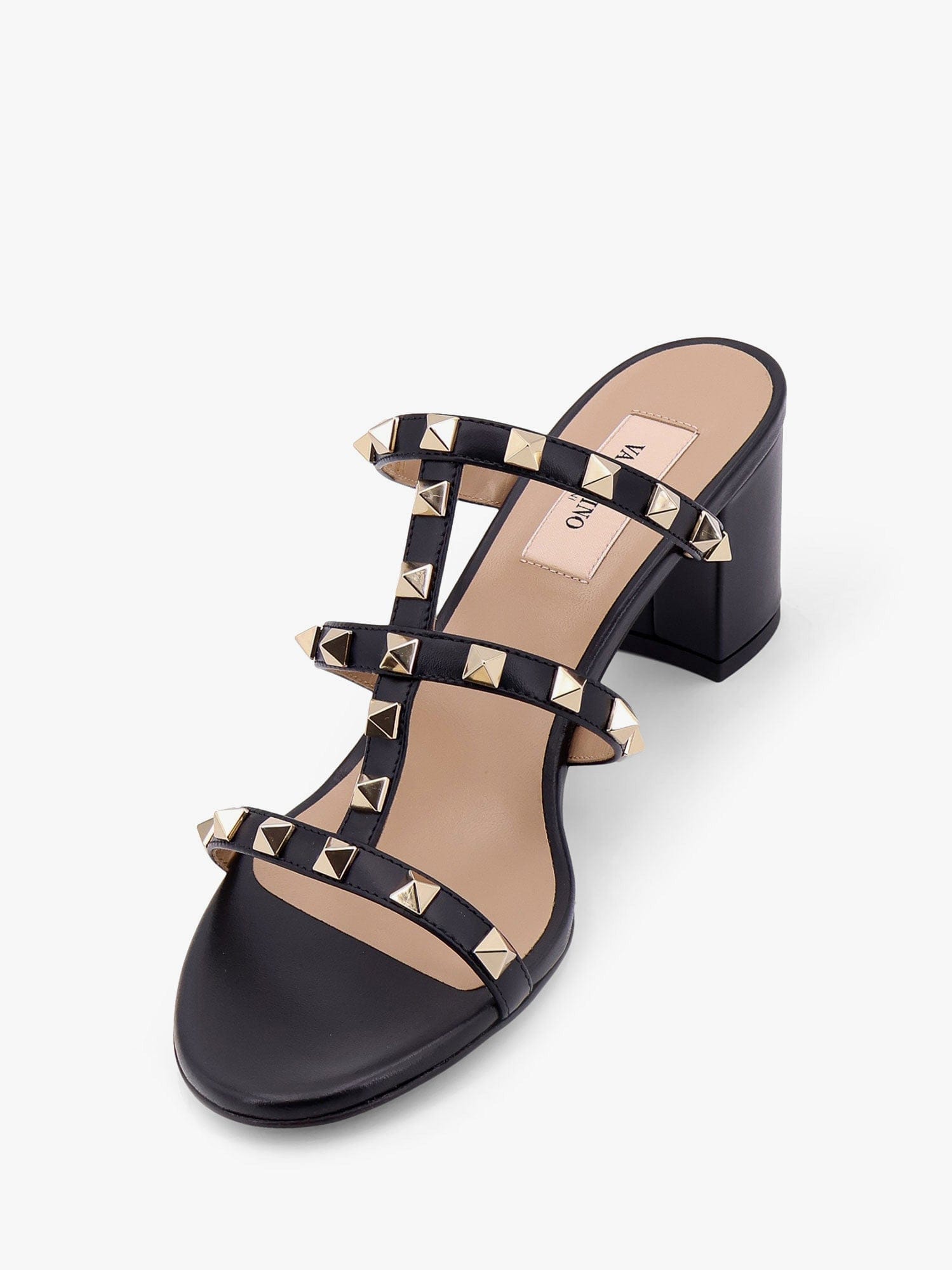 Valentino Garavani Rockstuds leather sandals with iconic all - over studs