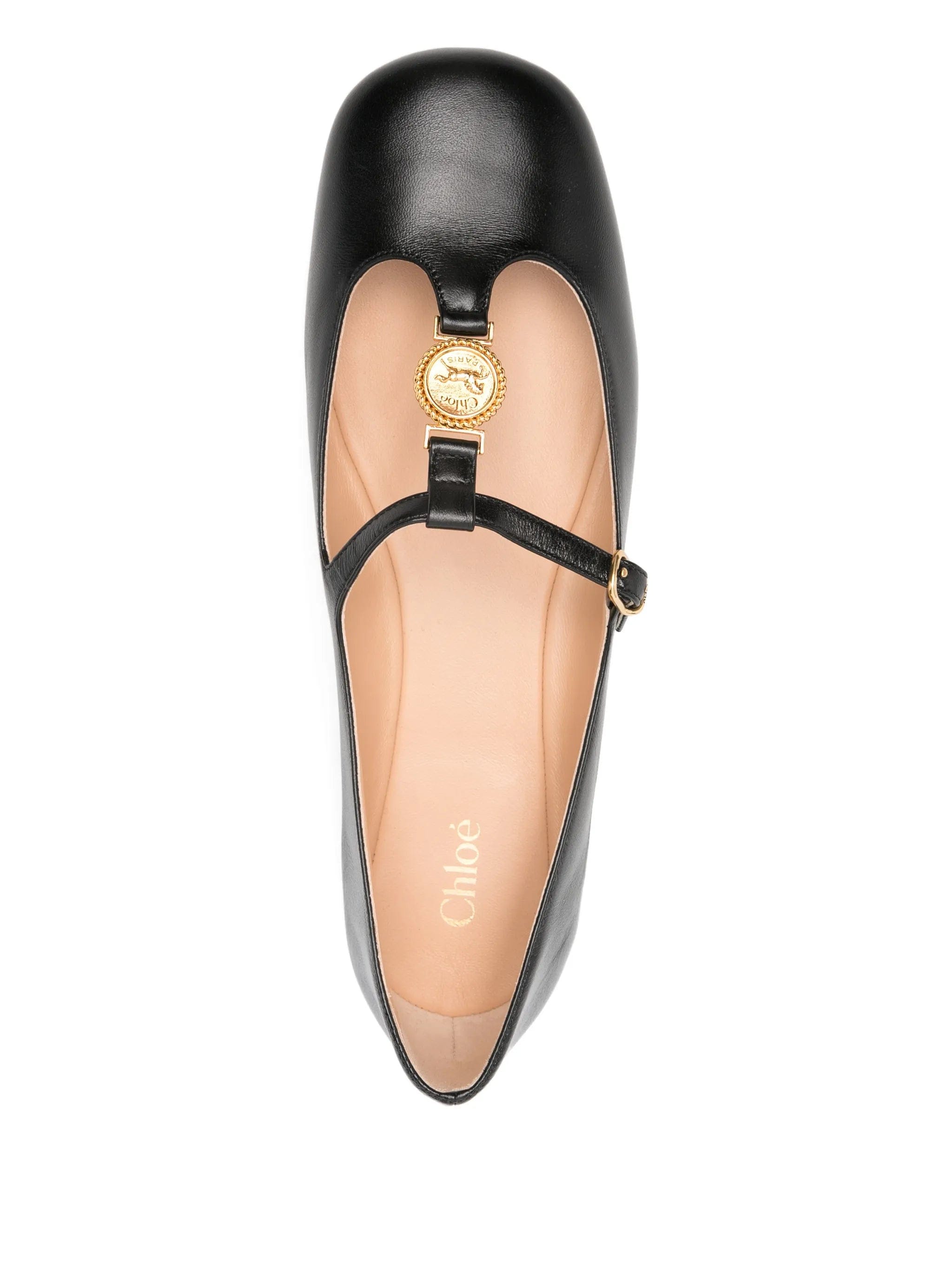 Chloé Leonore logo - medal ballet flats