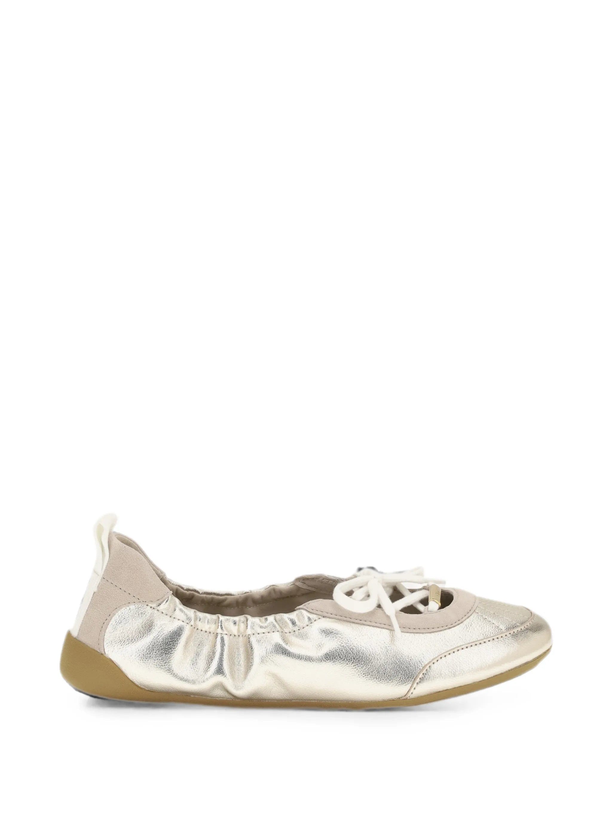 Chloé metallic lace - up ballet flats