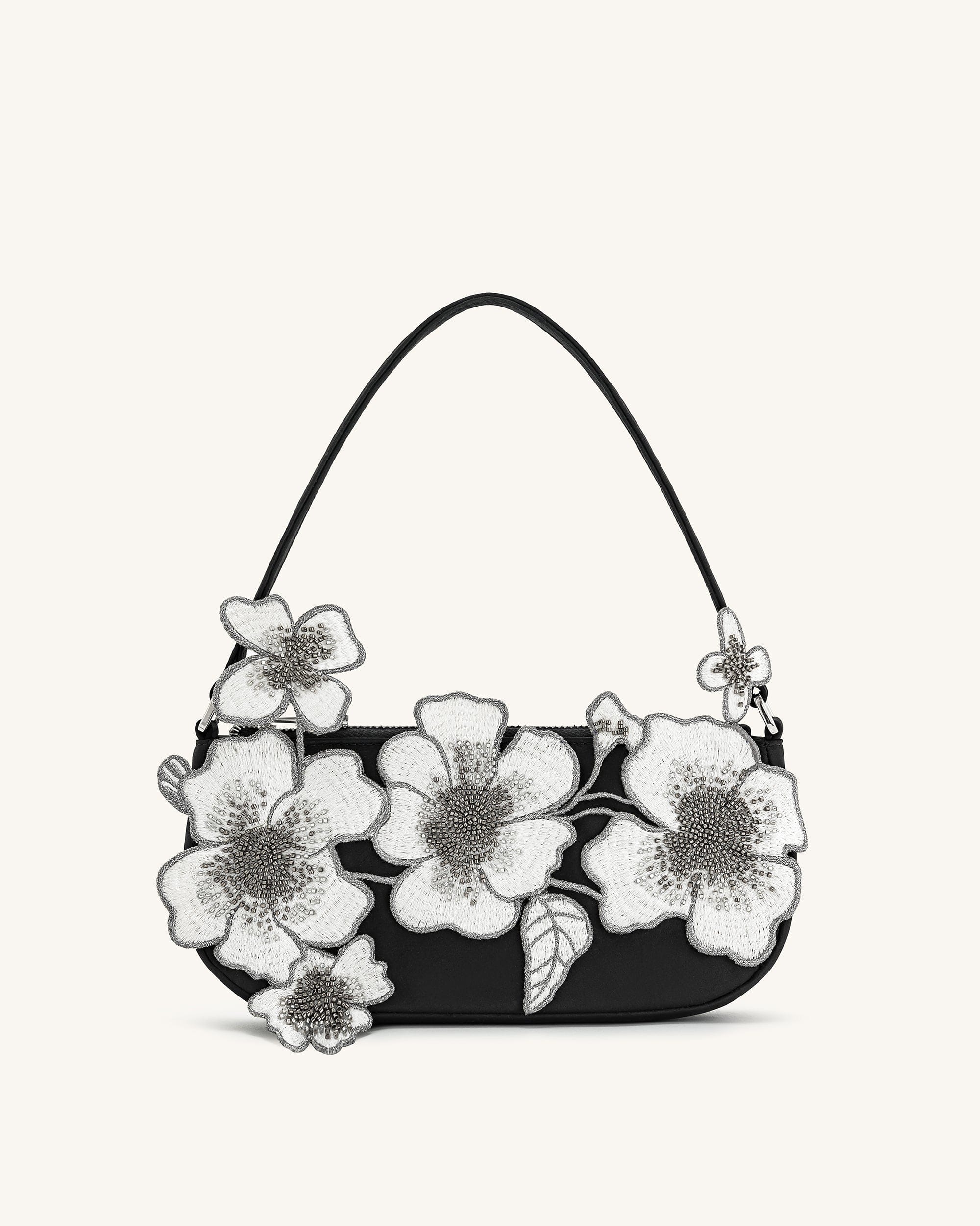 Jw Pei Leona Bead Embellished Shoulder Bag Black