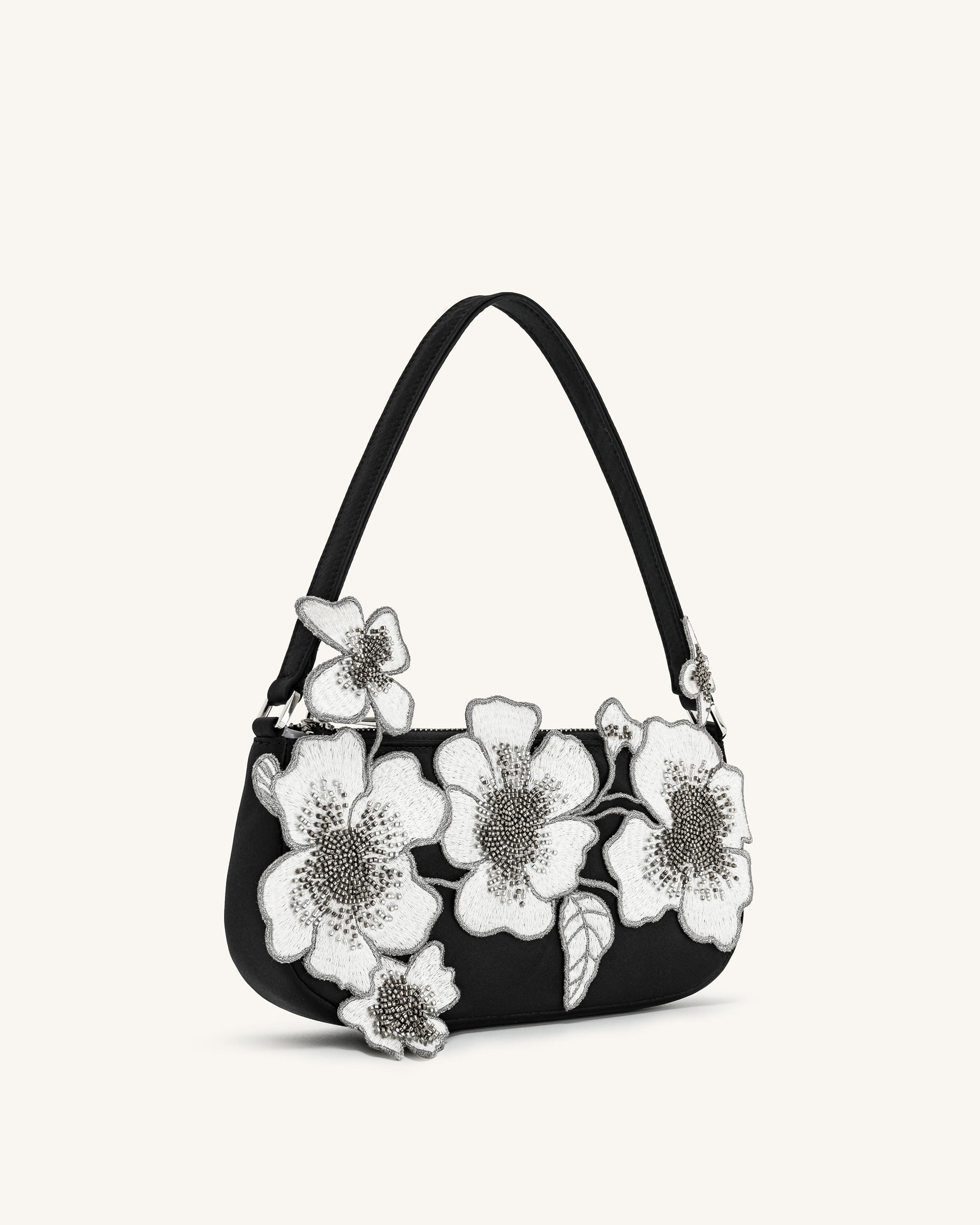 Jw Pei Leona Bead Embellished Shoulder Bag Black