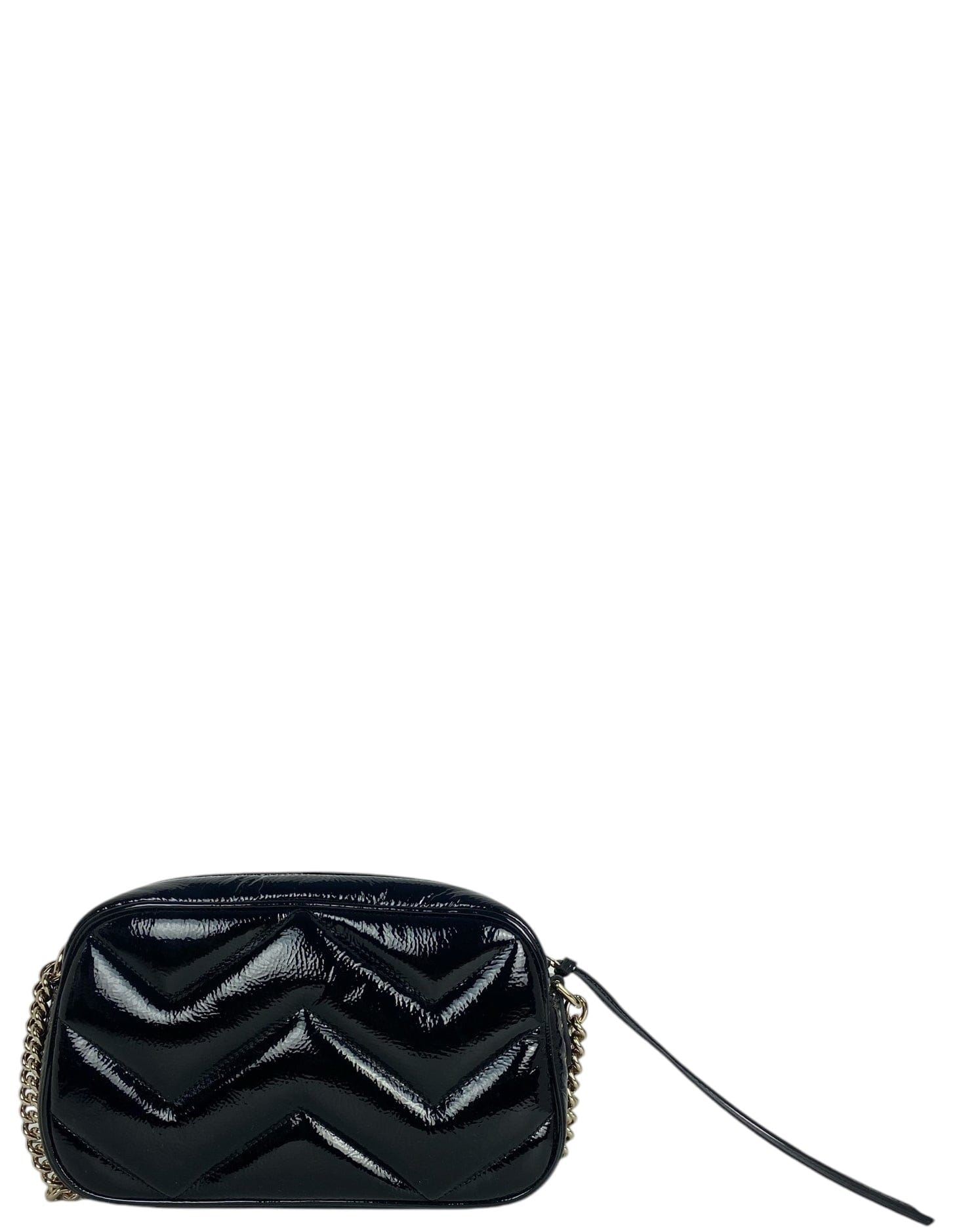 ASC Resale Gucci Black Patent GG Small Marmont Crossbody