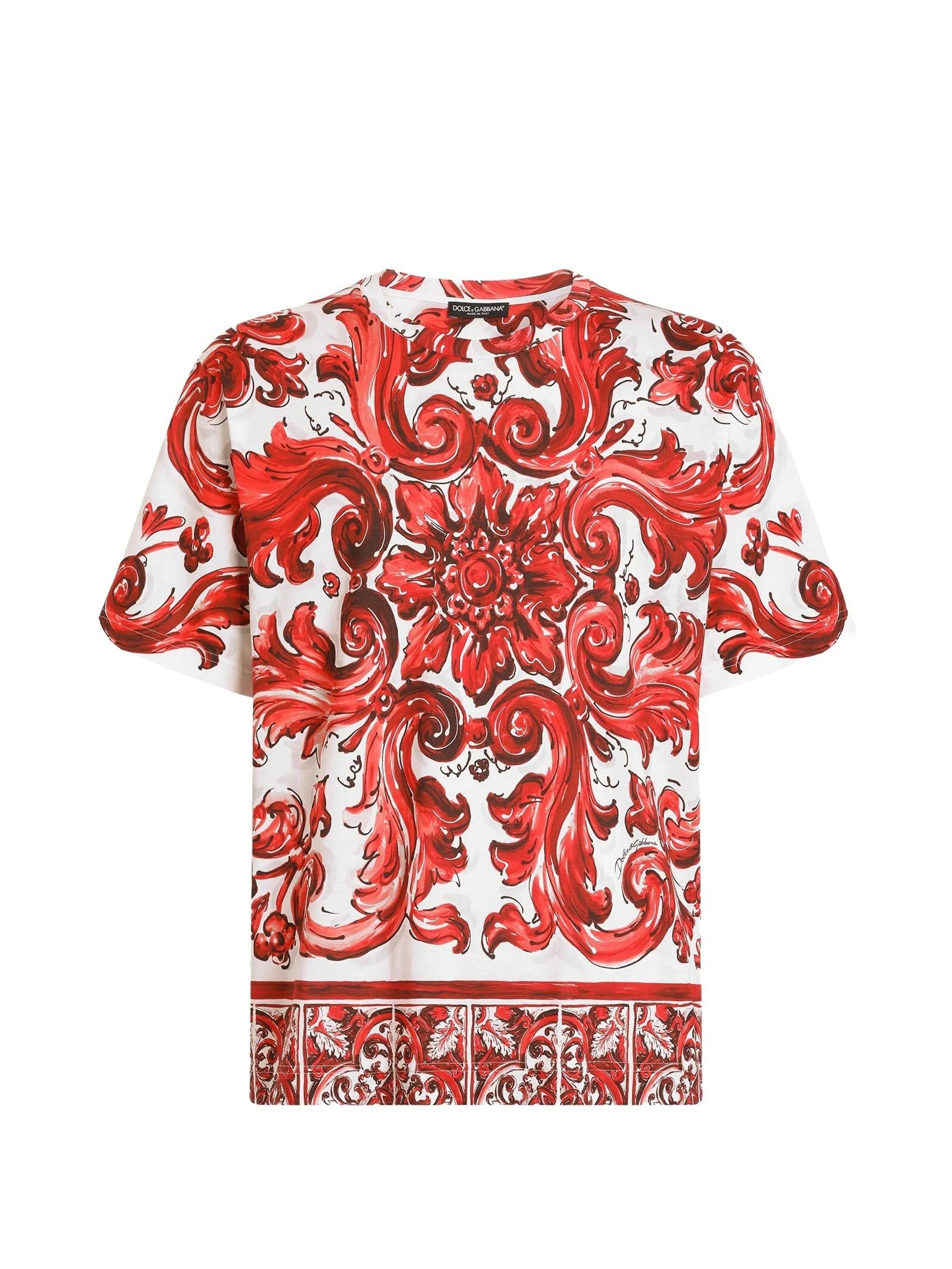 Dolce & Gabbana Majolica - print cotton t - shirt