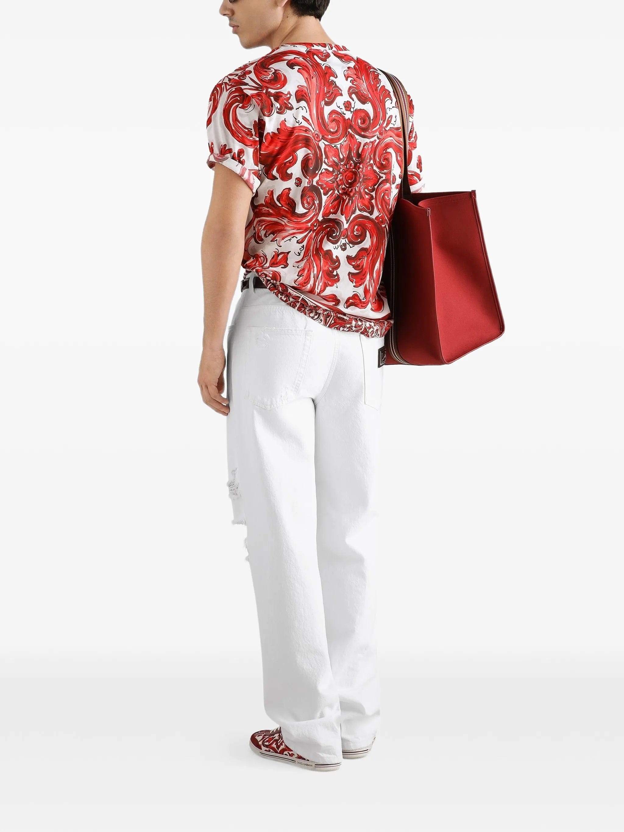 Dolce & Gabbana Majolica - print cotton t - shirt