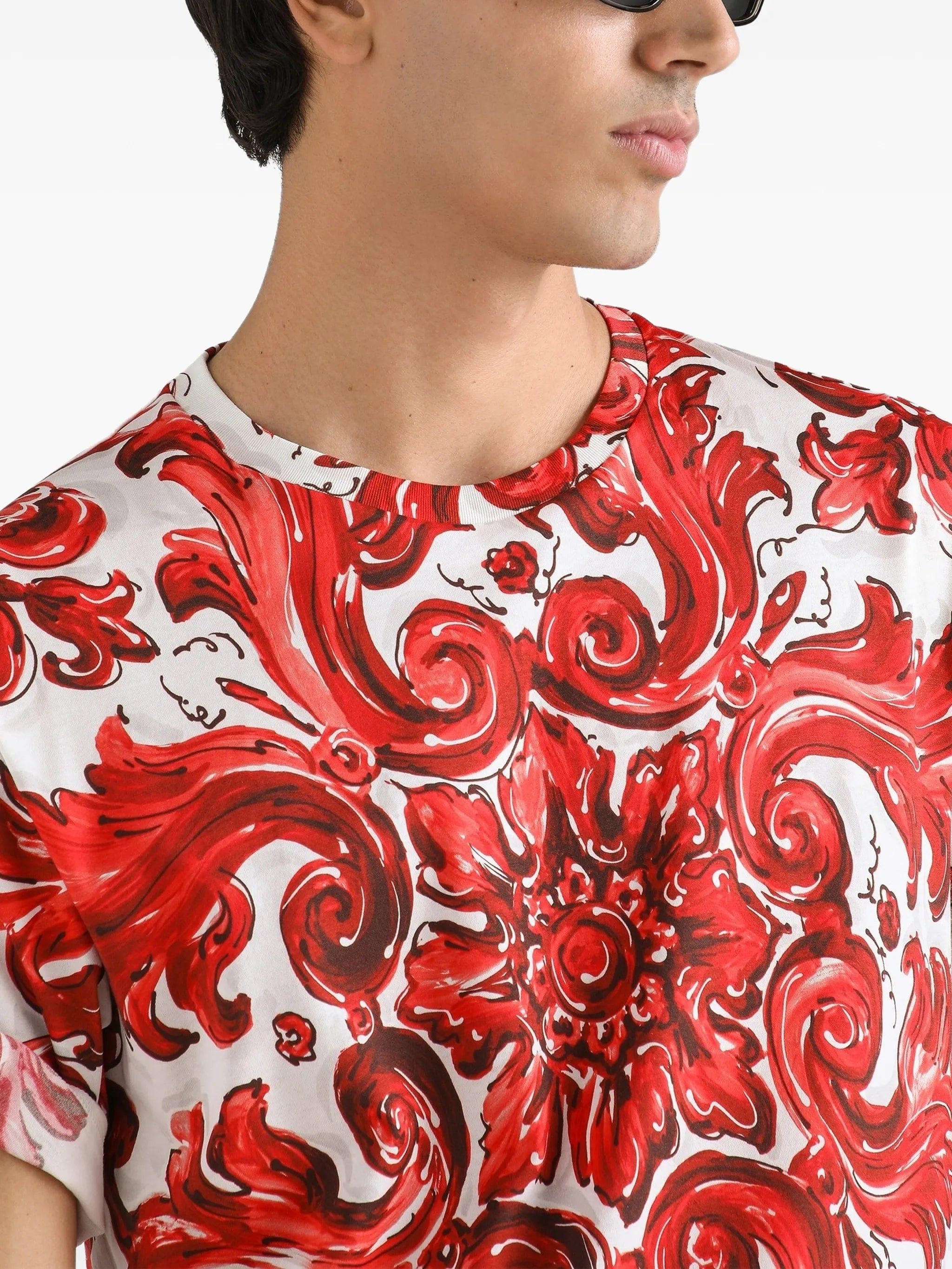 Dolce & Gabbana Majolica - print cotton t - shirt