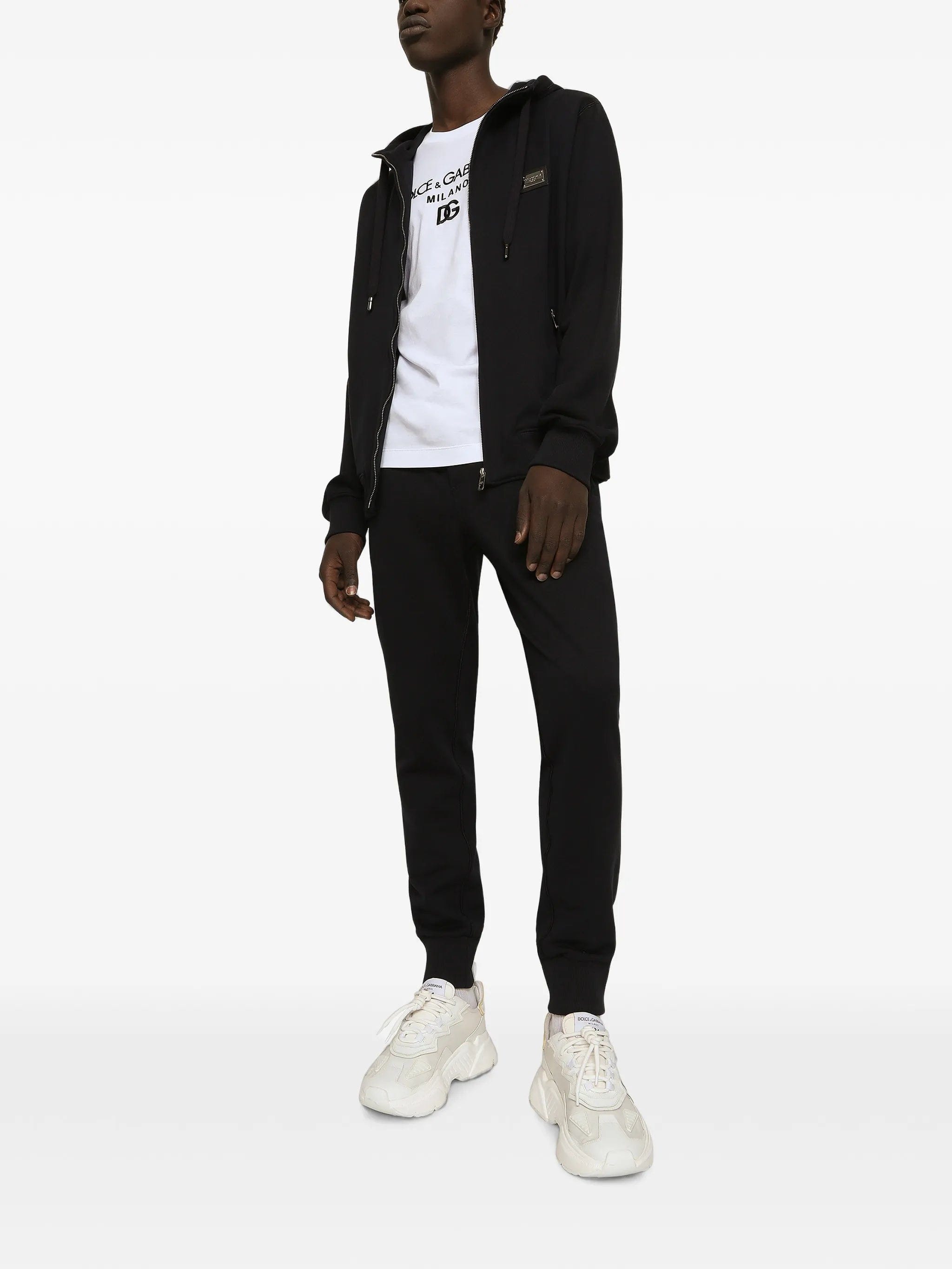 Dolce & Gabbana hooded zi - up sweatshirt