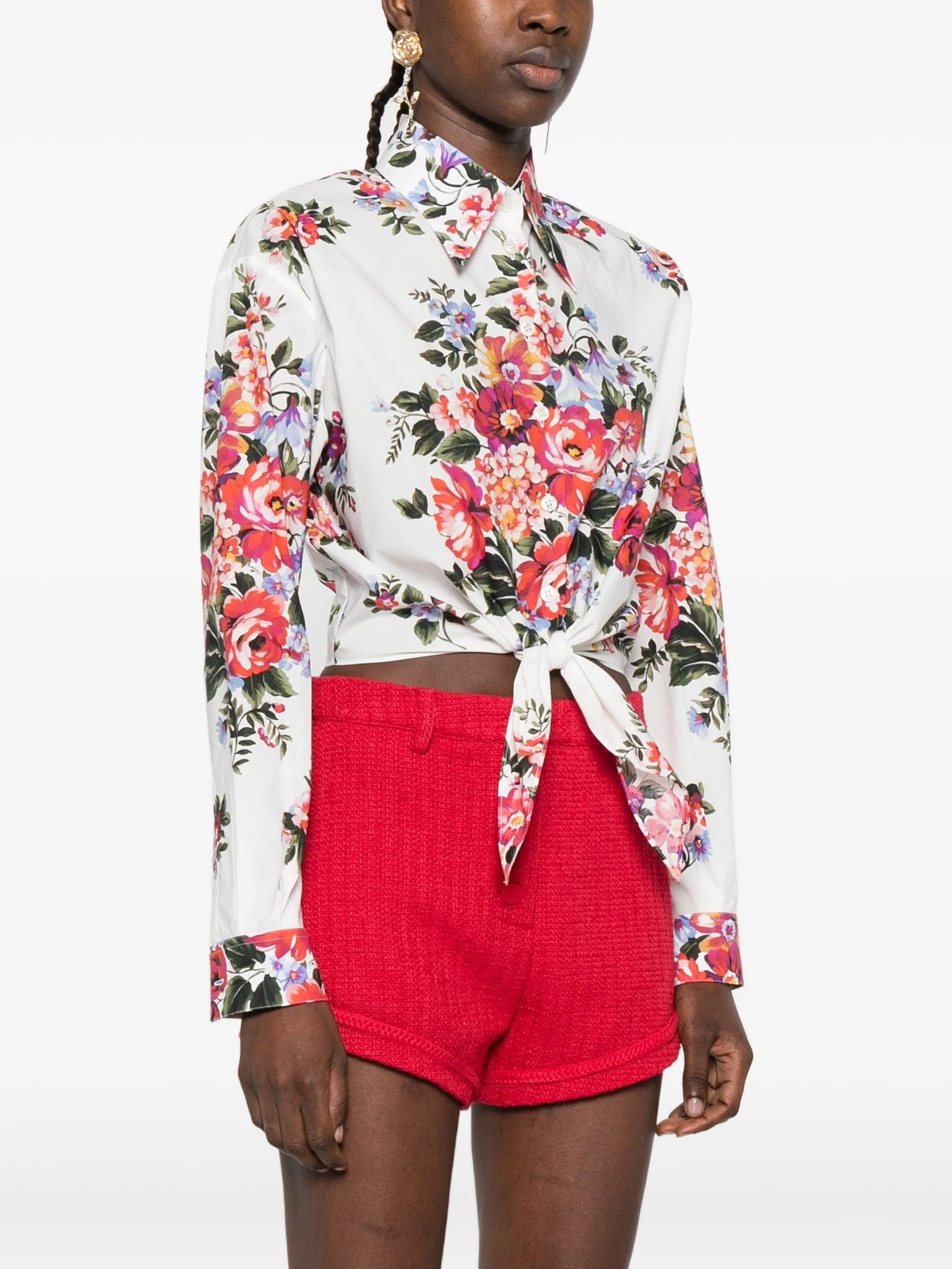 Dolce & Gabbana bouquet - print cotton shirt