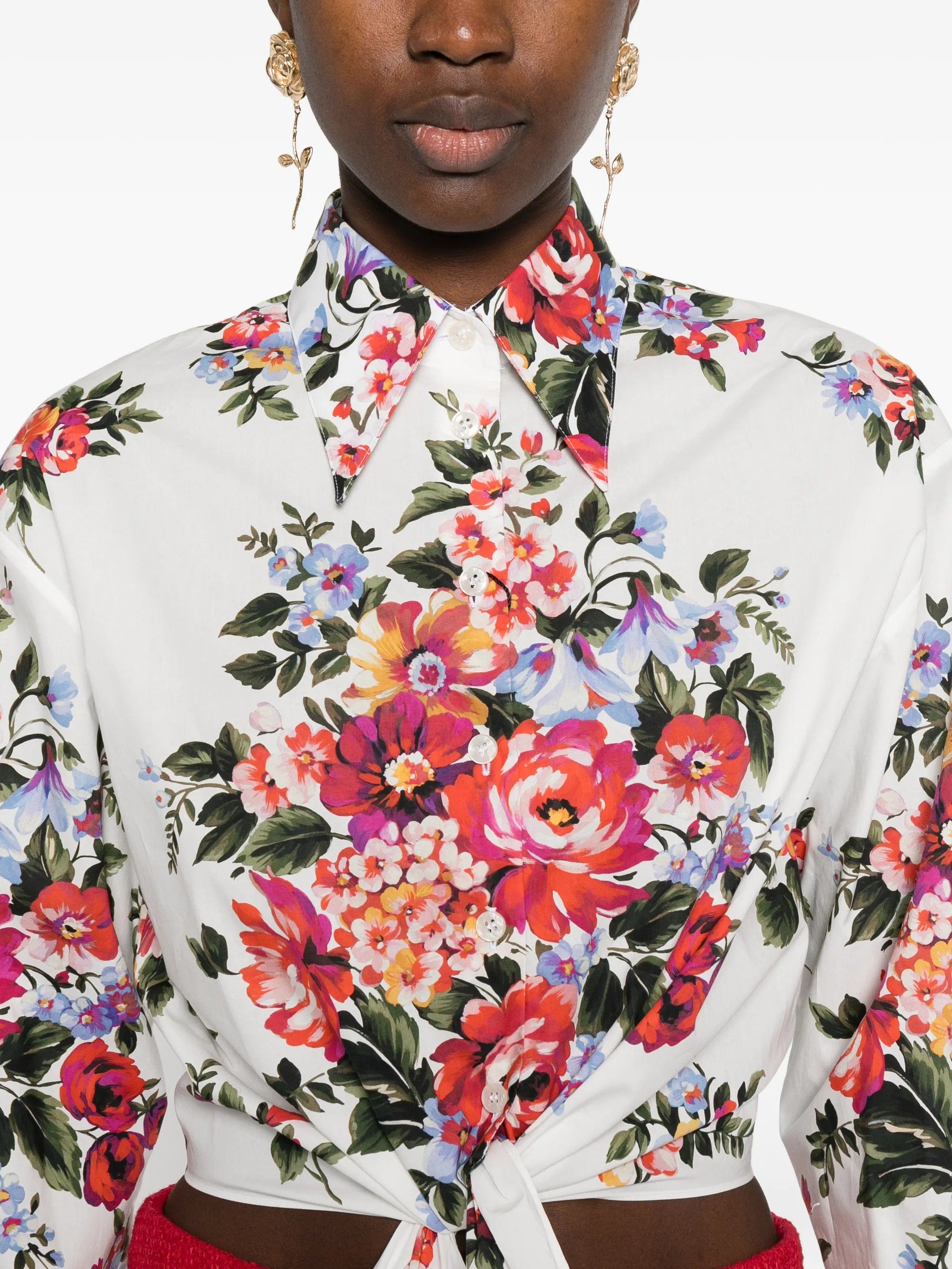 Dolce & Gabbana bouquet - print cotton shirt
