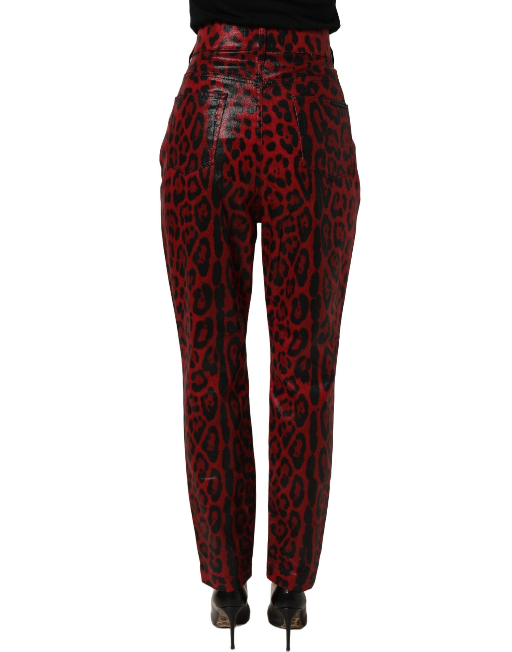 Dolce & Gabbana Leopard Cotton 5 Pockets Trouser Women's Jeans