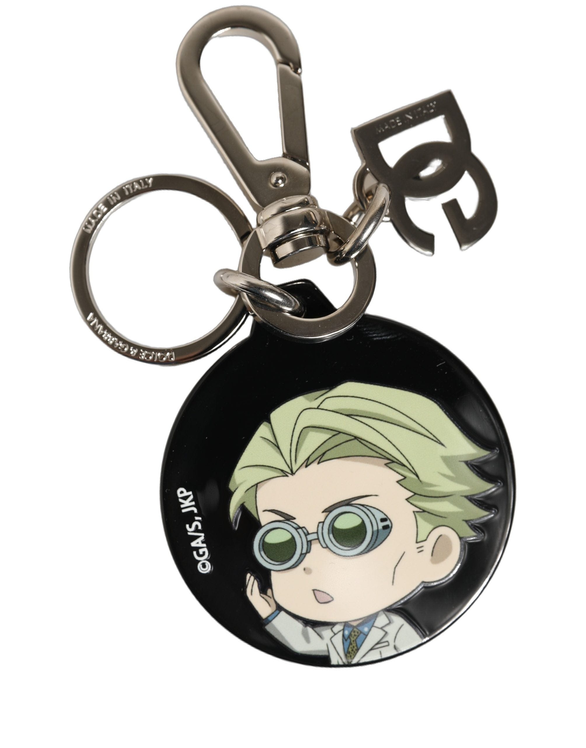 Dolce & Gabbana Black Kaisen Kento Nanami Charm Metal Keychain Women's Keyring