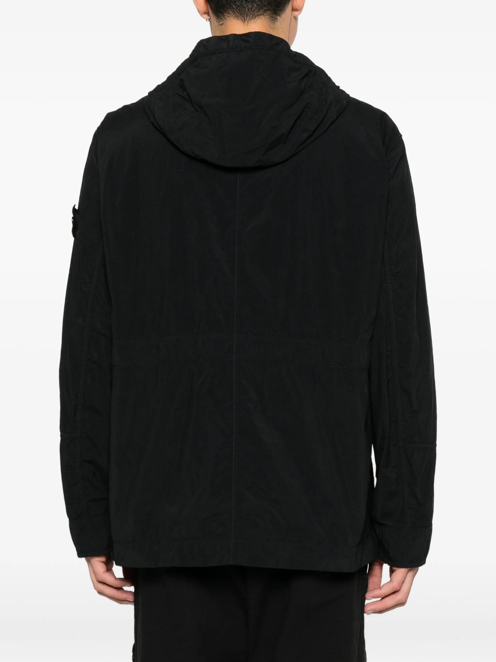 Stone Island hooded logo - patch parka
