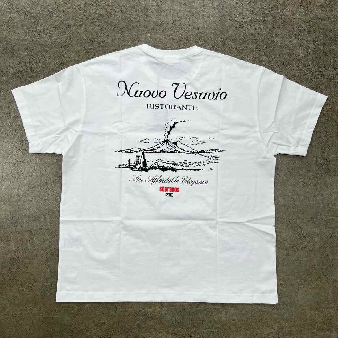 Kith T - Shirt NUOVO VESUVIO White New Size XL