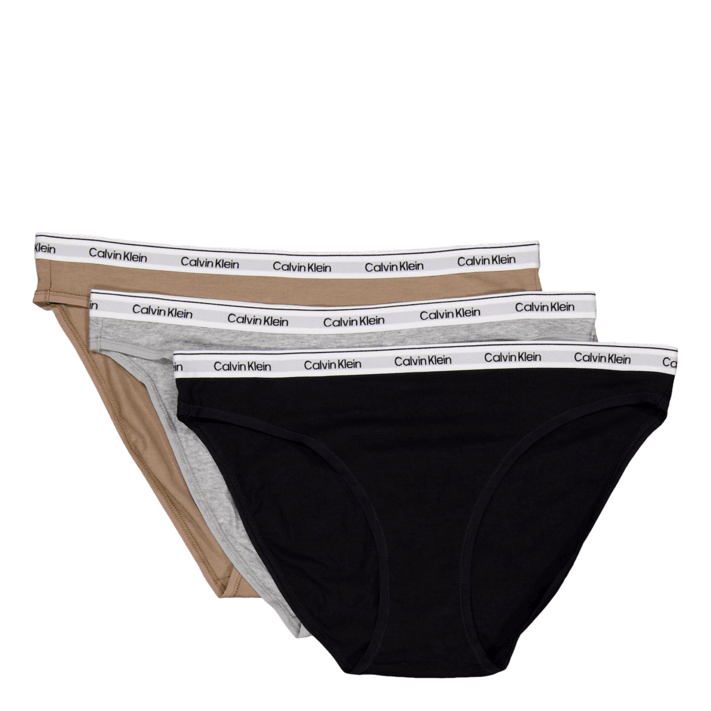 Calvin Klein 3 Pack Bikini (low - rise) Black/ Grey Heather / Café Fun