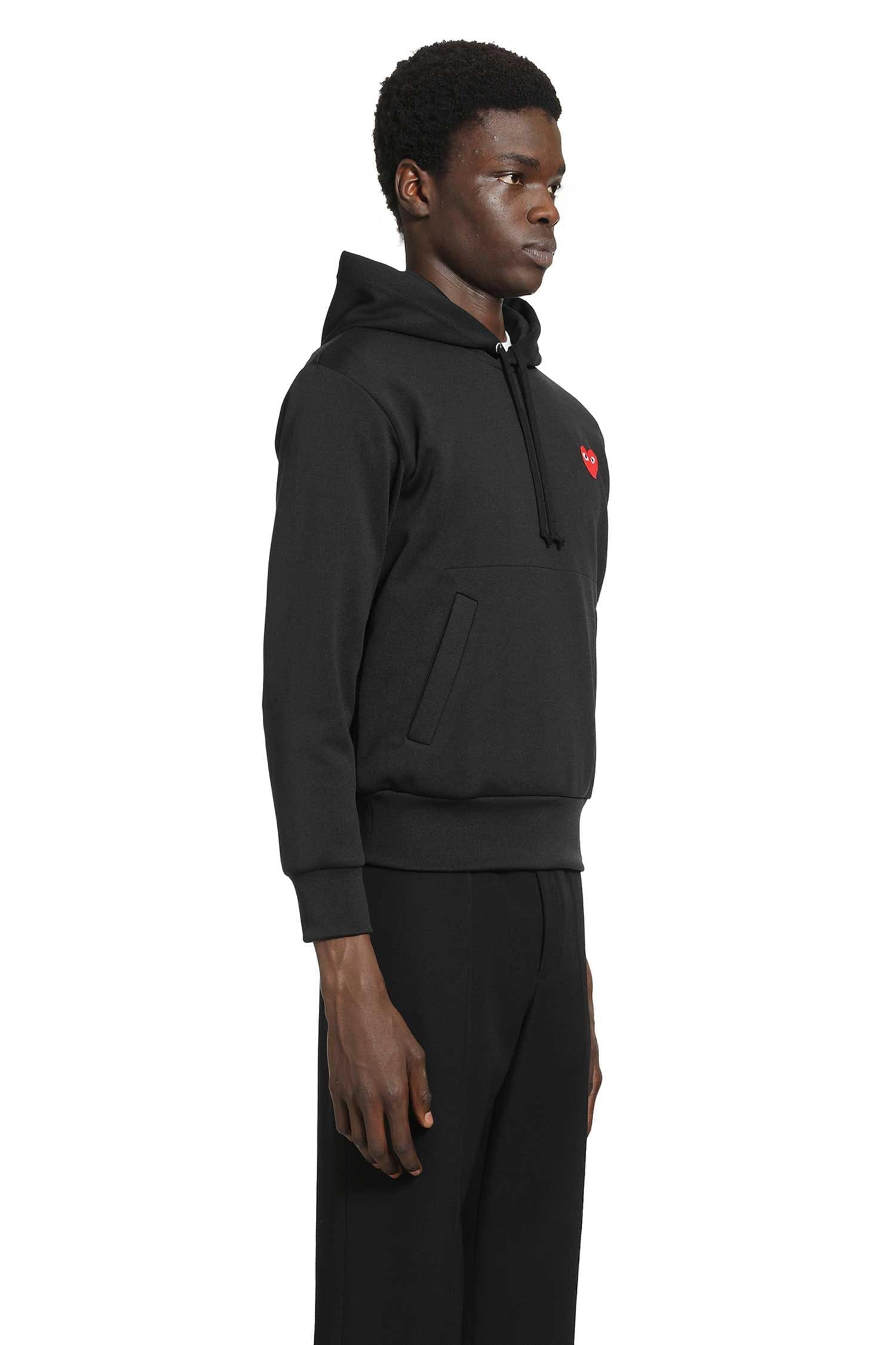 Comme Des Garcons Heart Cotton Jersey Hoodie