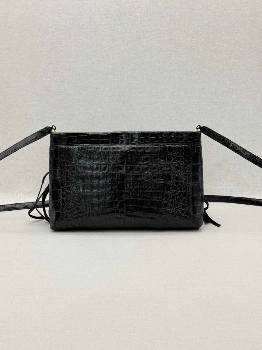 NANCY Gonzalez Fringe Trim Black Crossbody