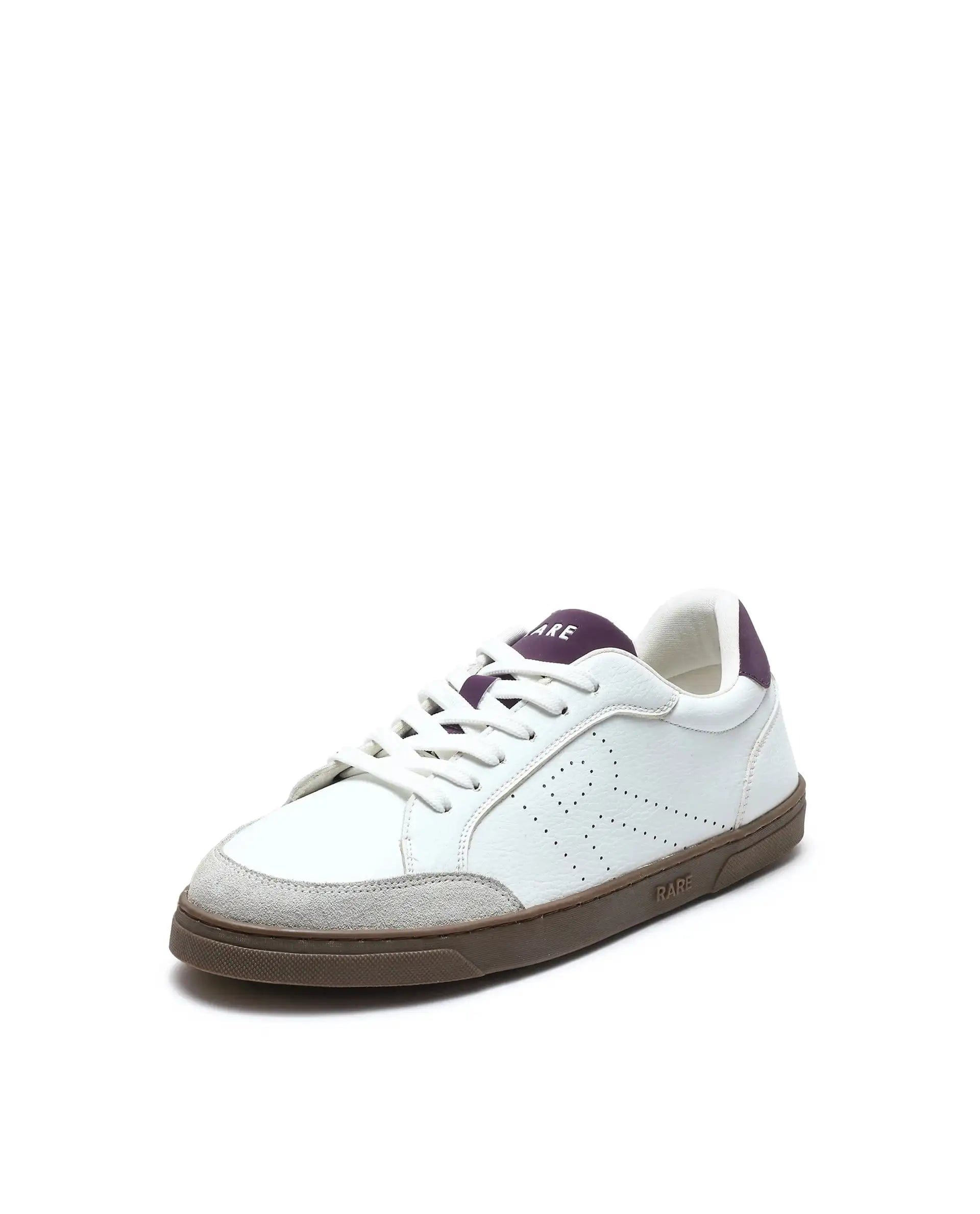 RAREZ Rare Rabbit Men's Knox Purple Micro Fiber Causal Sneaker