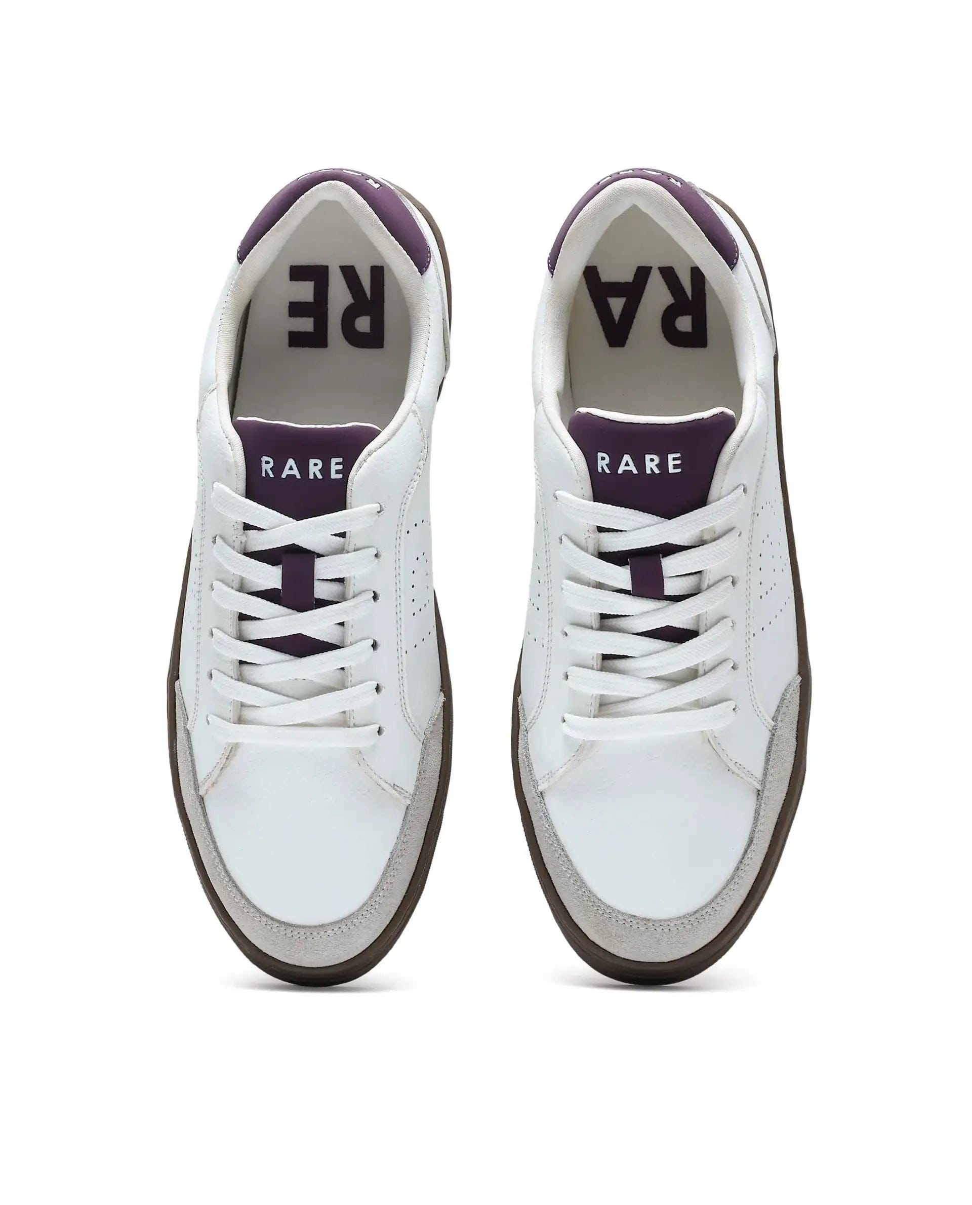 RAREZ Rare Rabbit Men's Knox Purple Micro Fiber Causal Sneaker