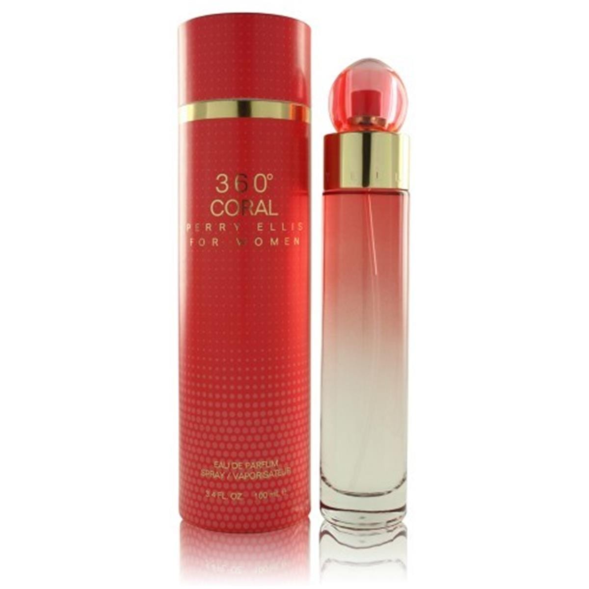 Perry Ellis W360RED3.4EDPSPR 3.4 oz Womens 360 Coral Eau De Parfum Spray