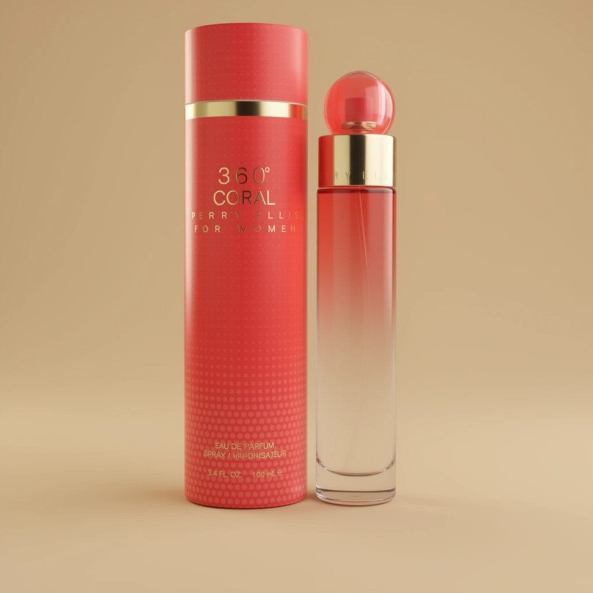 Perry Ellis W360RED3.4EDPSPR 3.4 oz Womens 360 Coral Eau De Parfum Spray