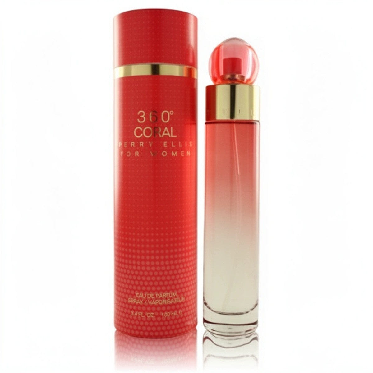 Perry Ellis W360RED3.4EDPSPR 3.4 oz Womens 360 Coral Eau De Parfum Spray