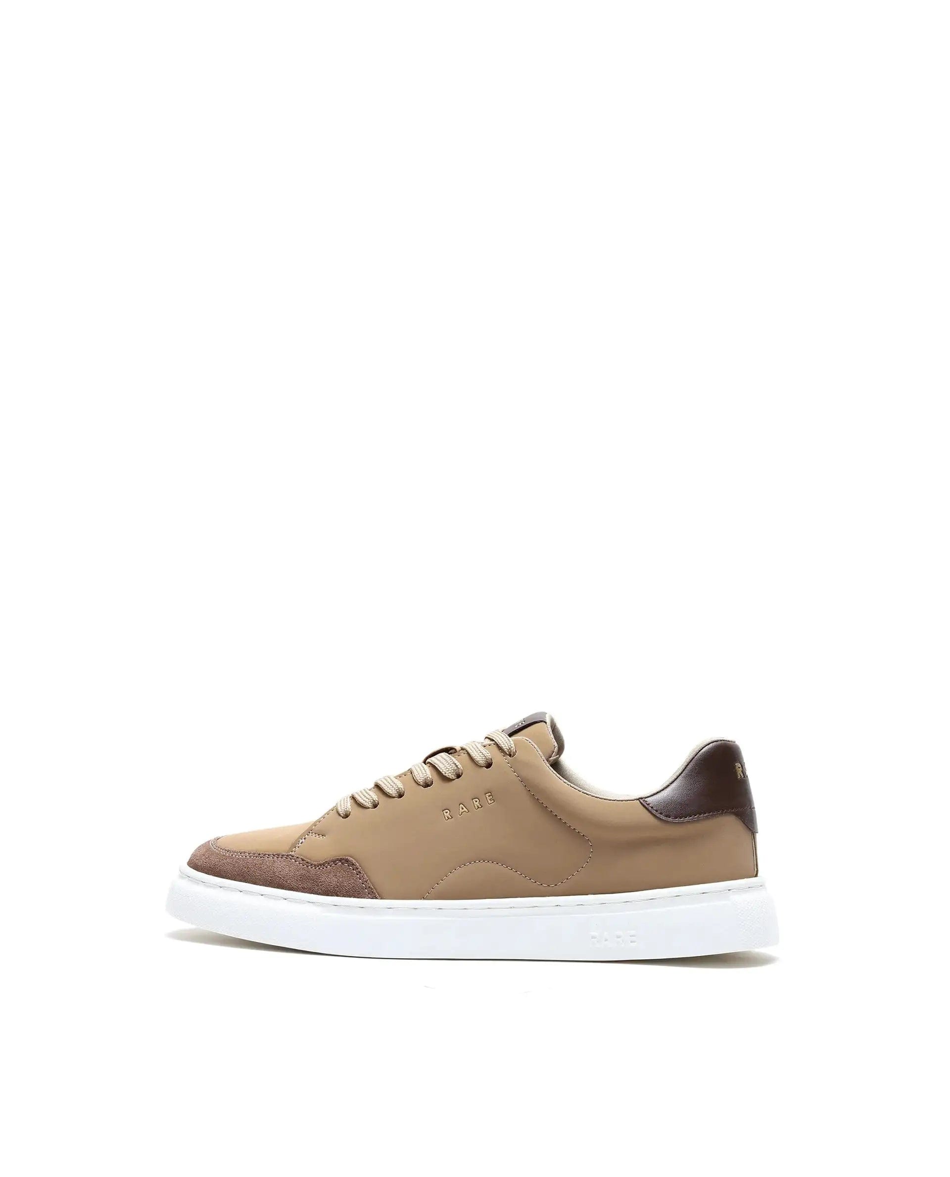 RAREZ Rare Rabbit Men's Mawi Light Brown Micro Fiber Causal Sneaker