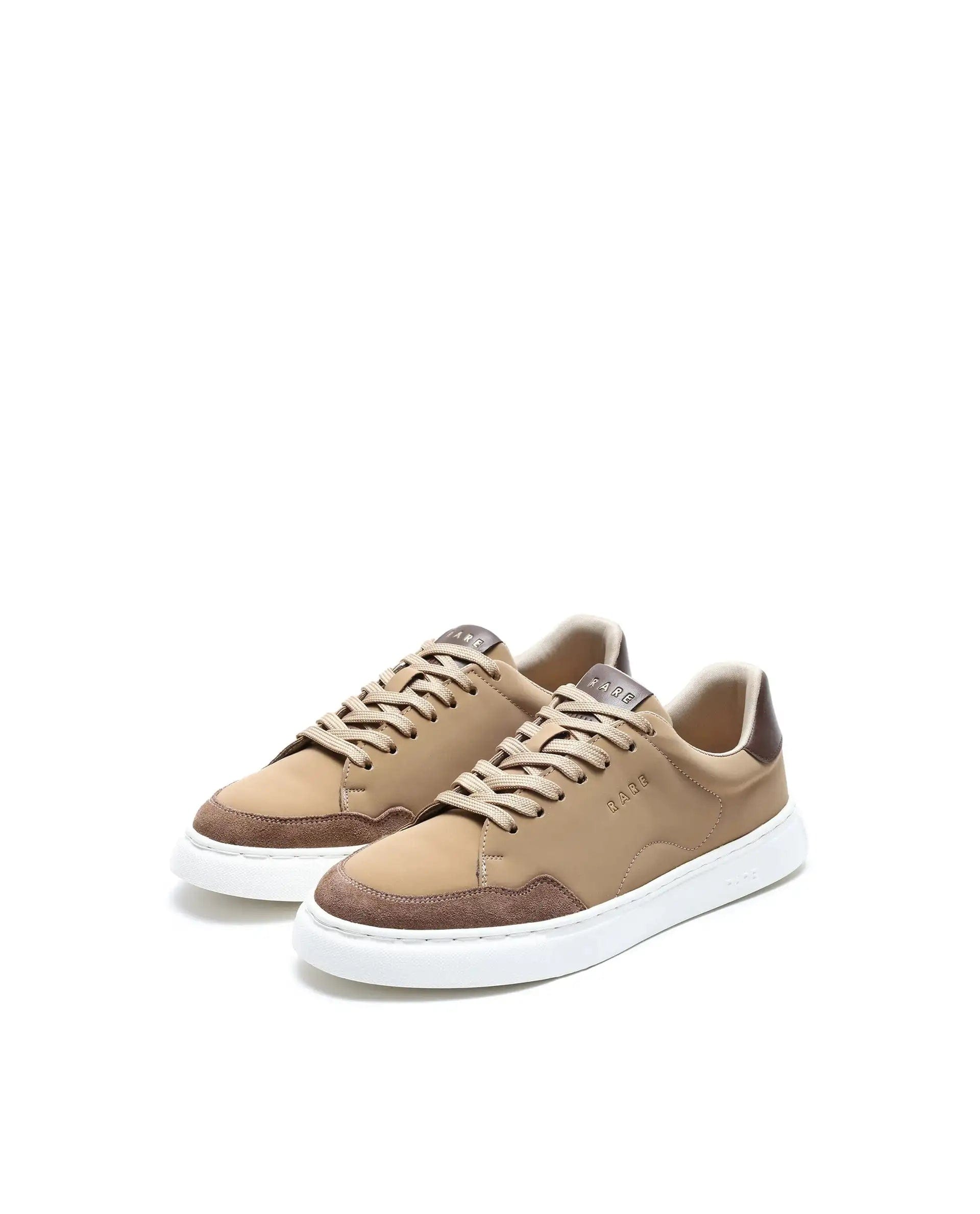 RAREZ Rare Rabbit Men's Mawi Light Brown Micro Fiber Causal Sneaker