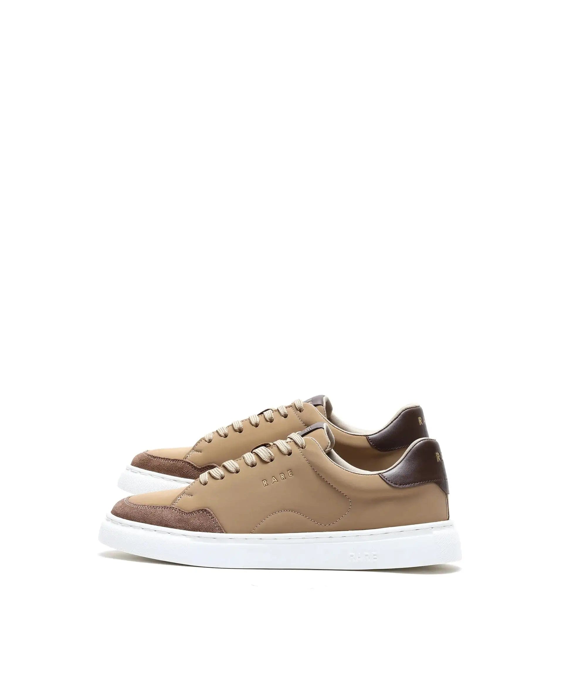 RAREZ Rare Rabbit Men's Mawi Light Brown Micro Fiber Causal Sneaker