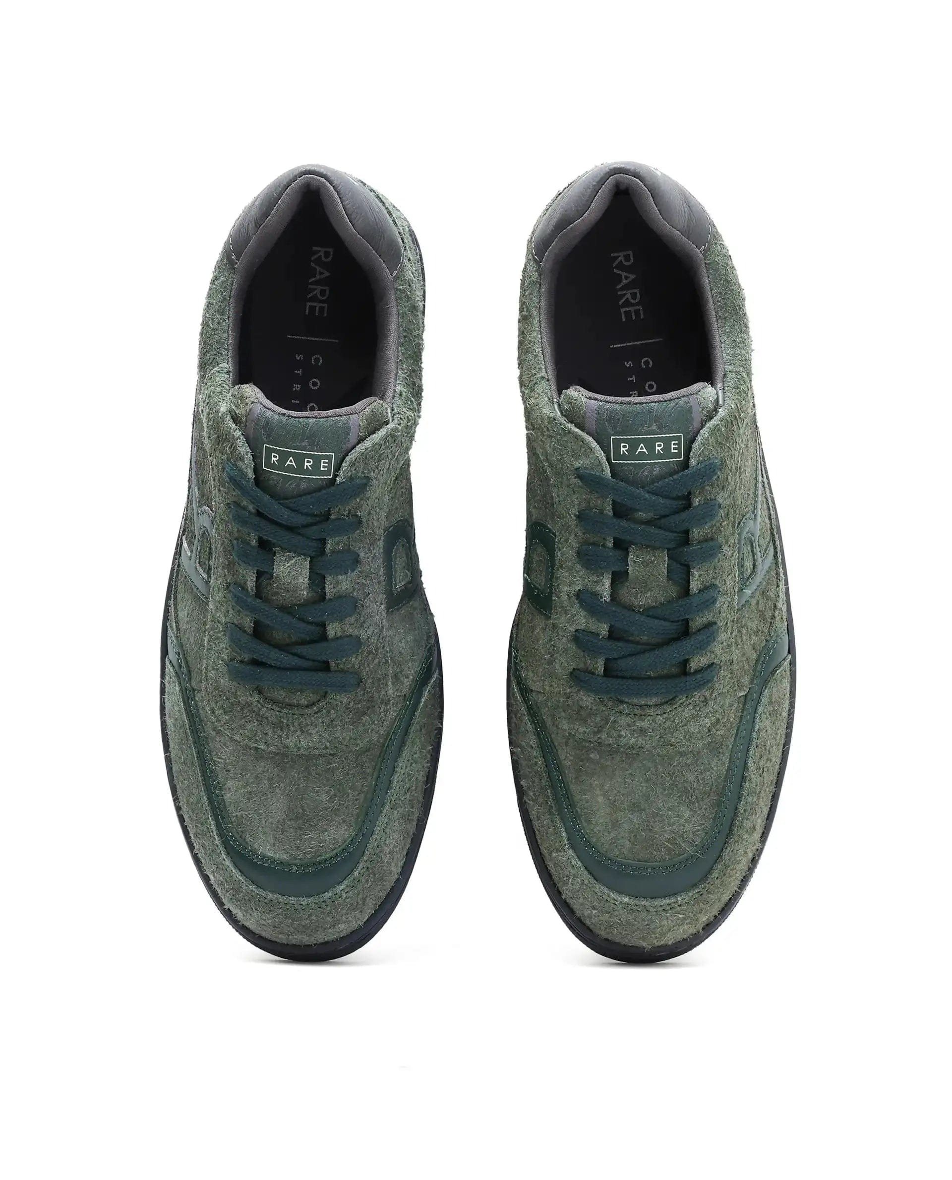 RAREZ Rare Rabbit Men Orla Olive Lace - Up Closure Suede Sneaker