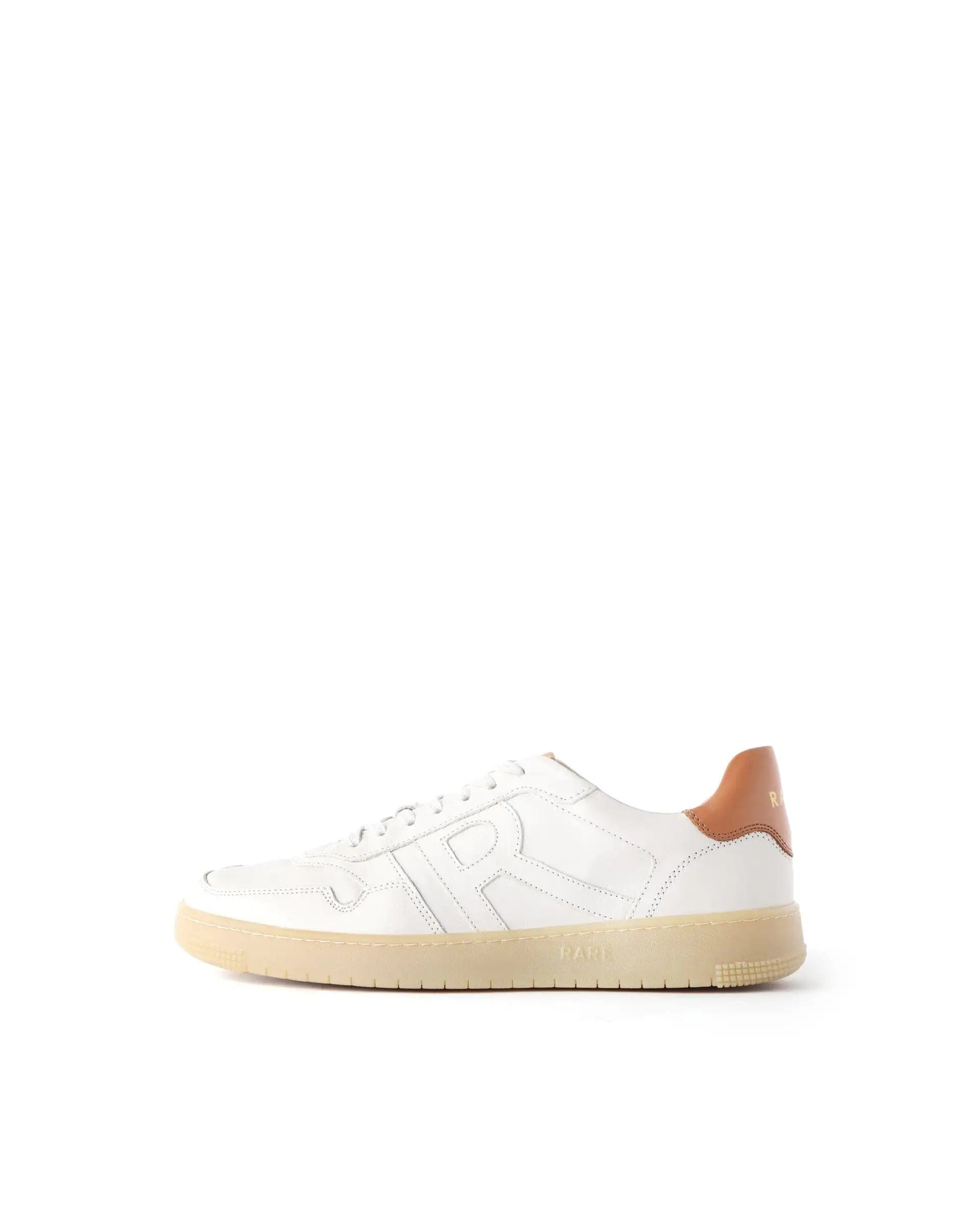 RAREZ Rare Rabbit Men's Nebula Beige Leather Monotone Low - Top Lace - Up Sneaker Shoes