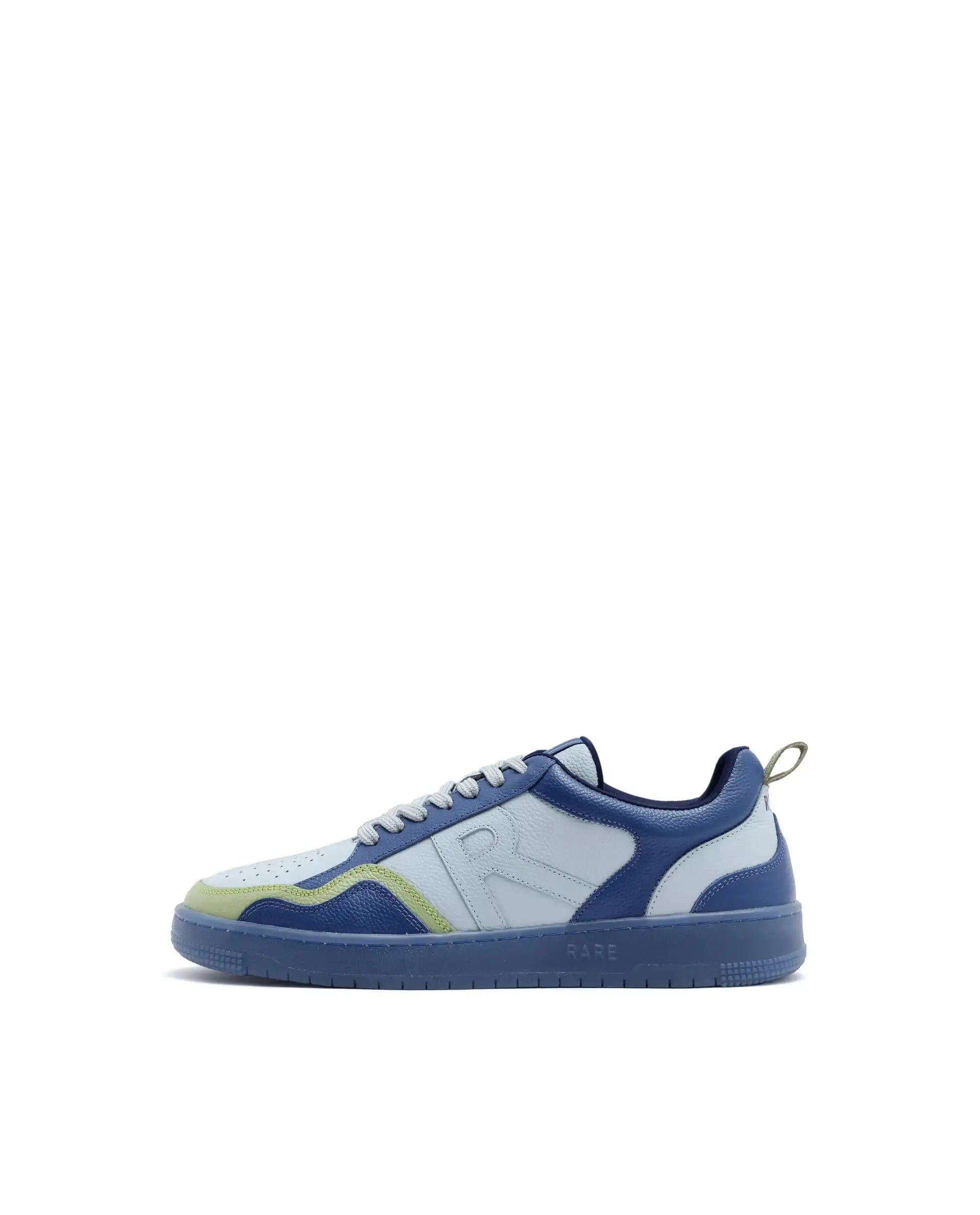 RAREZ Rare Rabbit Men Edamon Blue Leather Lace - Up Sneaker