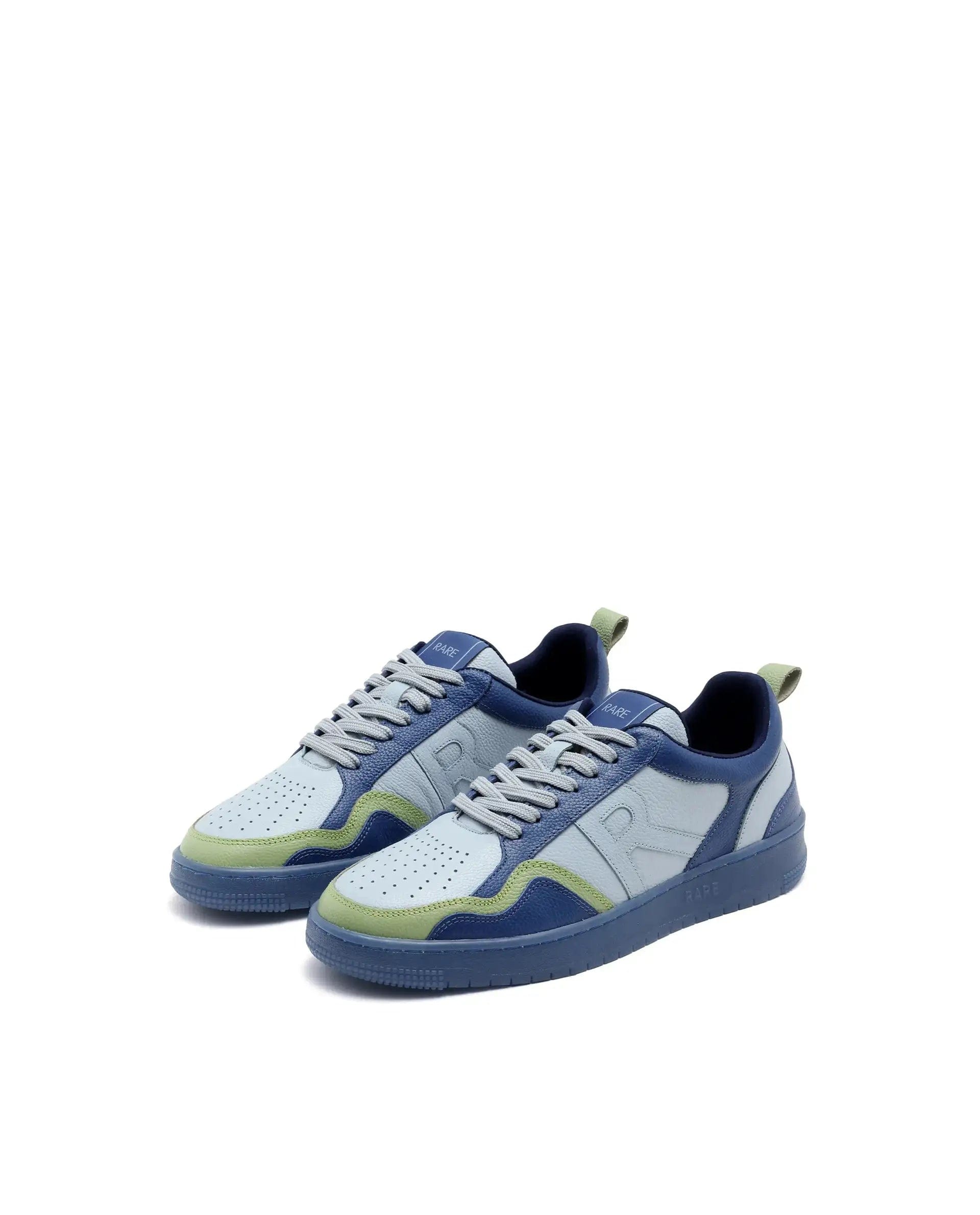 RAREZ Rare Rabbit Men Edamon Blue Leather Lace - Up Sneaker