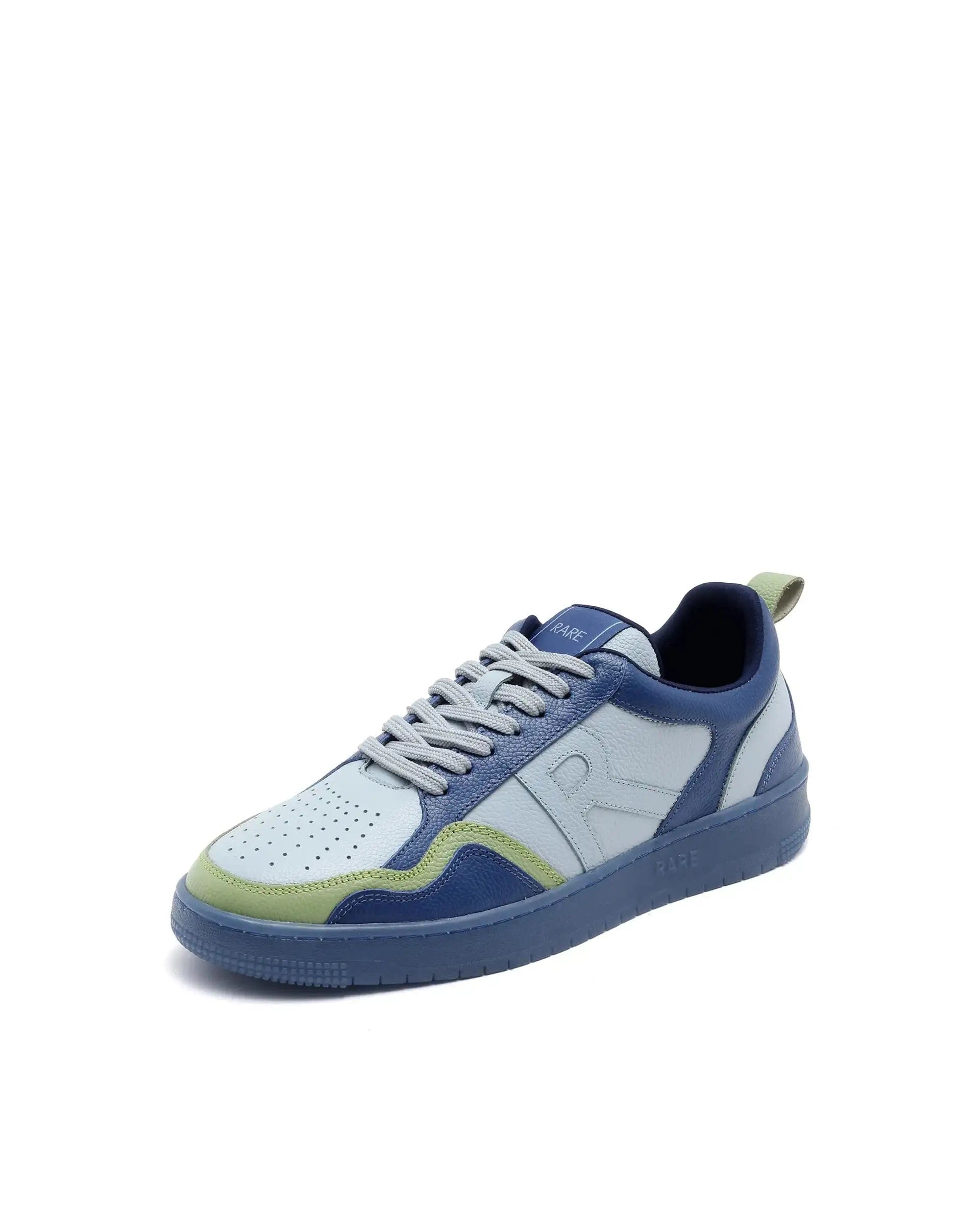 RAREZ Rare Rabbit Men Edamon Blue Leather Lace - Up Sneaker