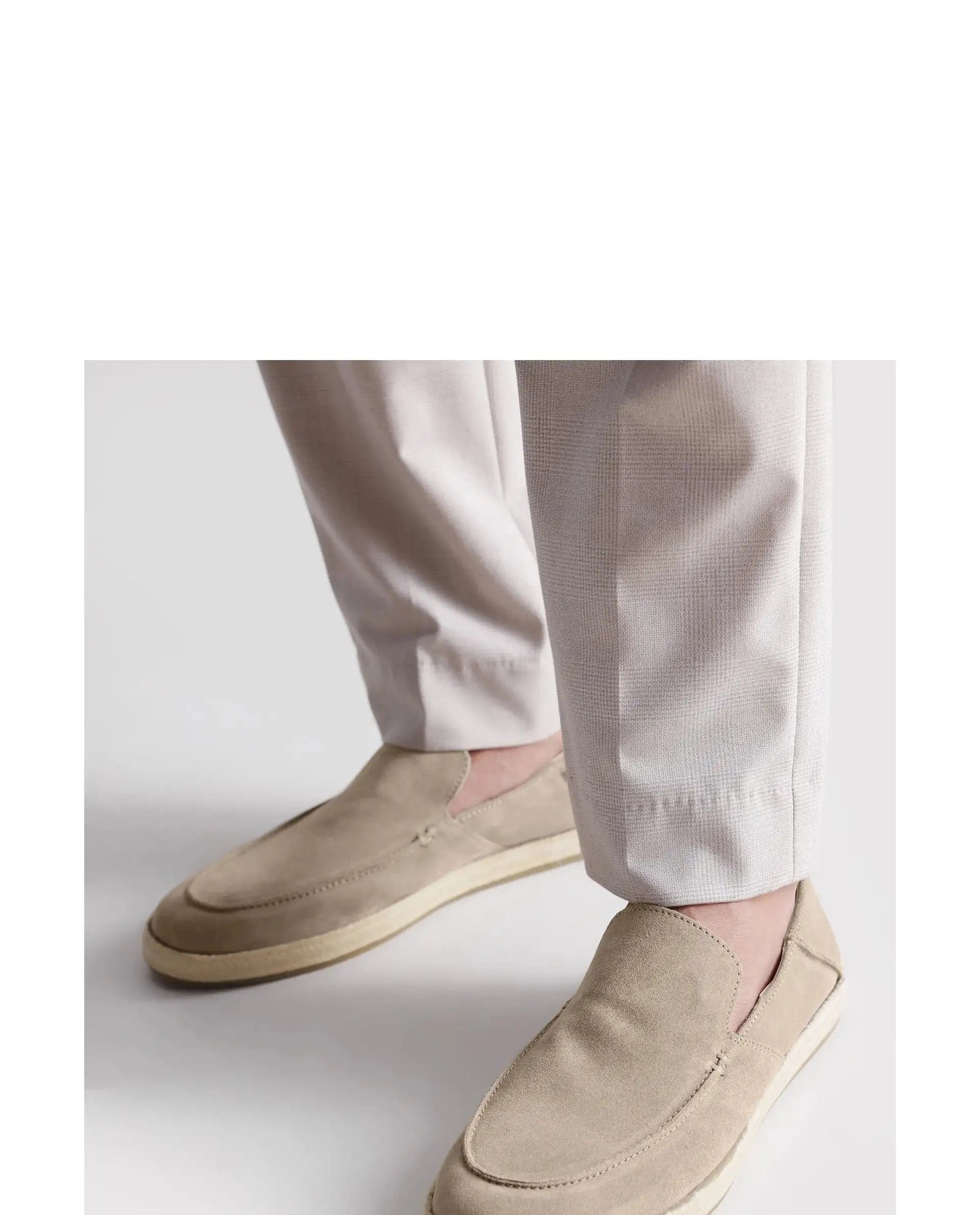 RAREZ Rare Rabbit Men Havana Lite Fawn Suede Leather Slip - On Closure Shoes