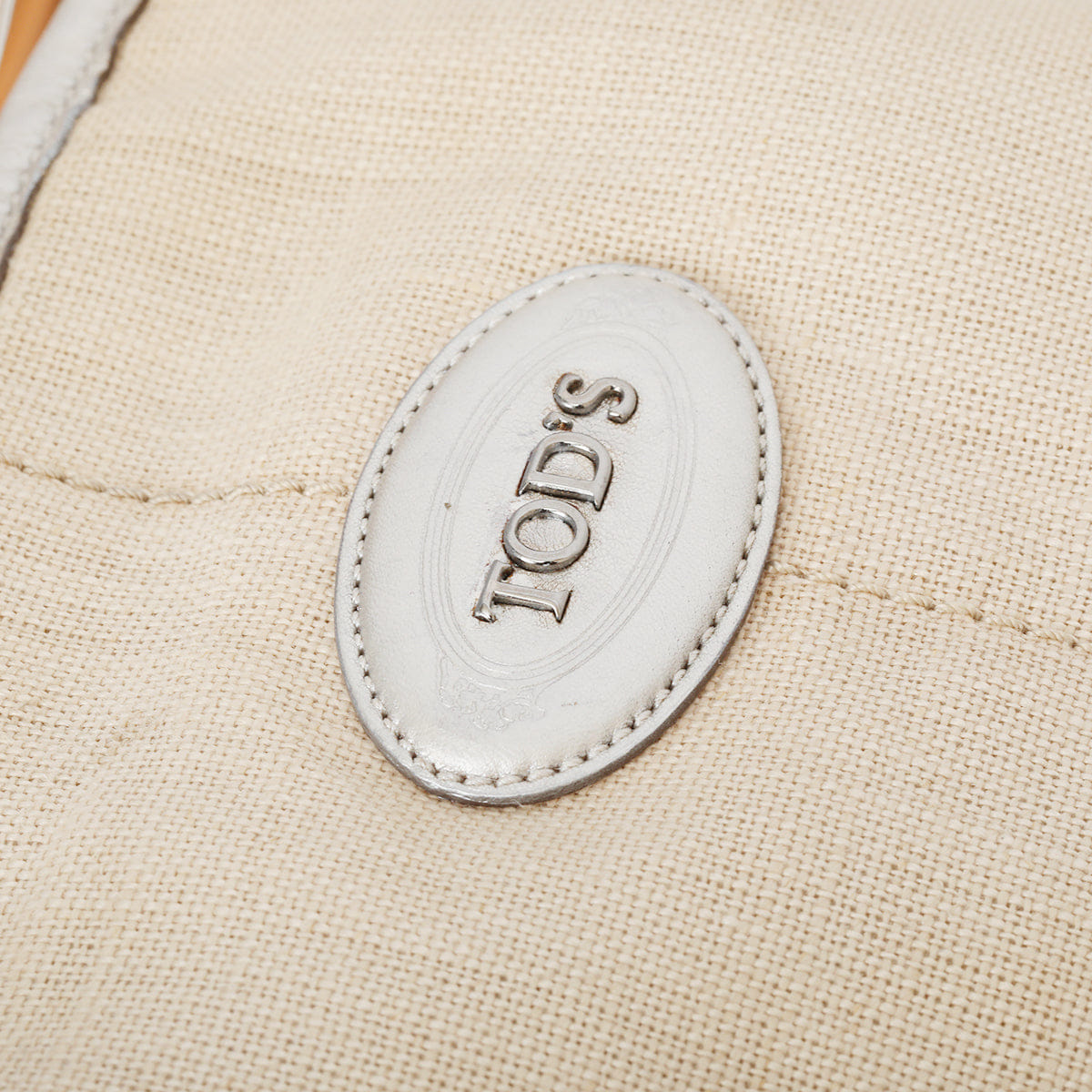 Tods Beige Linen G - Line Easy Sacca Grande Tote Bag