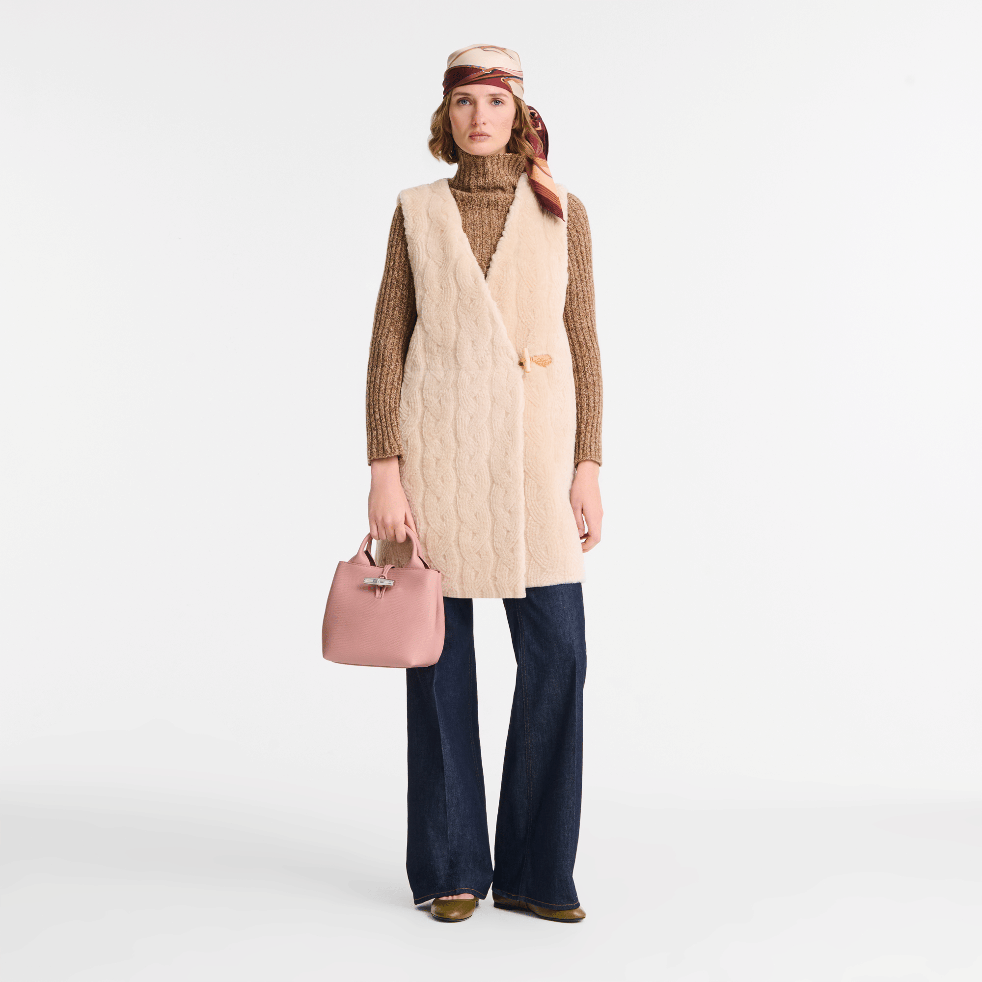 Long Champ Longchamp Le Roseau S Handbag Pink Tea