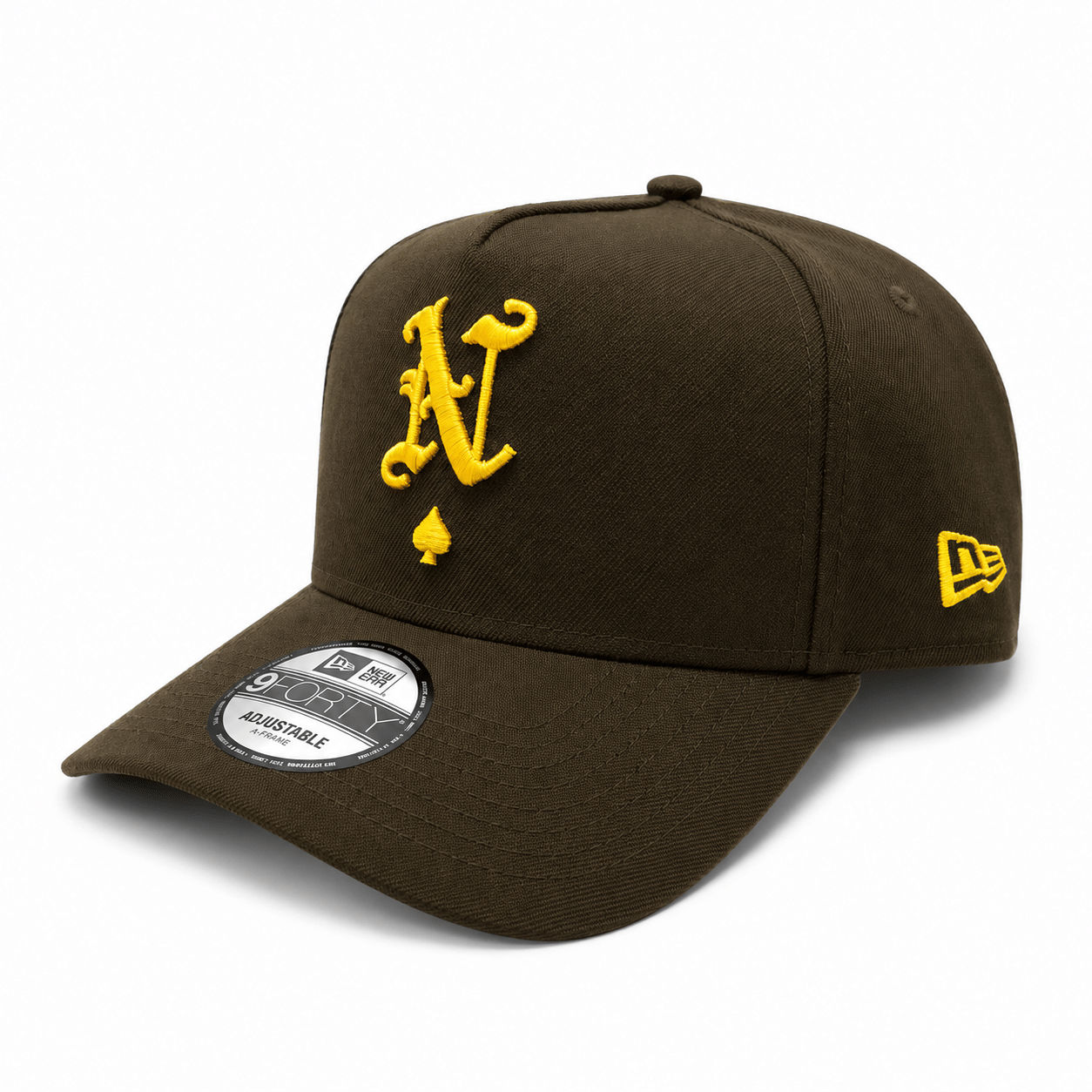 NEW ERA x NRML ACE OF SPADES 9FORTY ADJUSTABLE BROWN & YELLOW